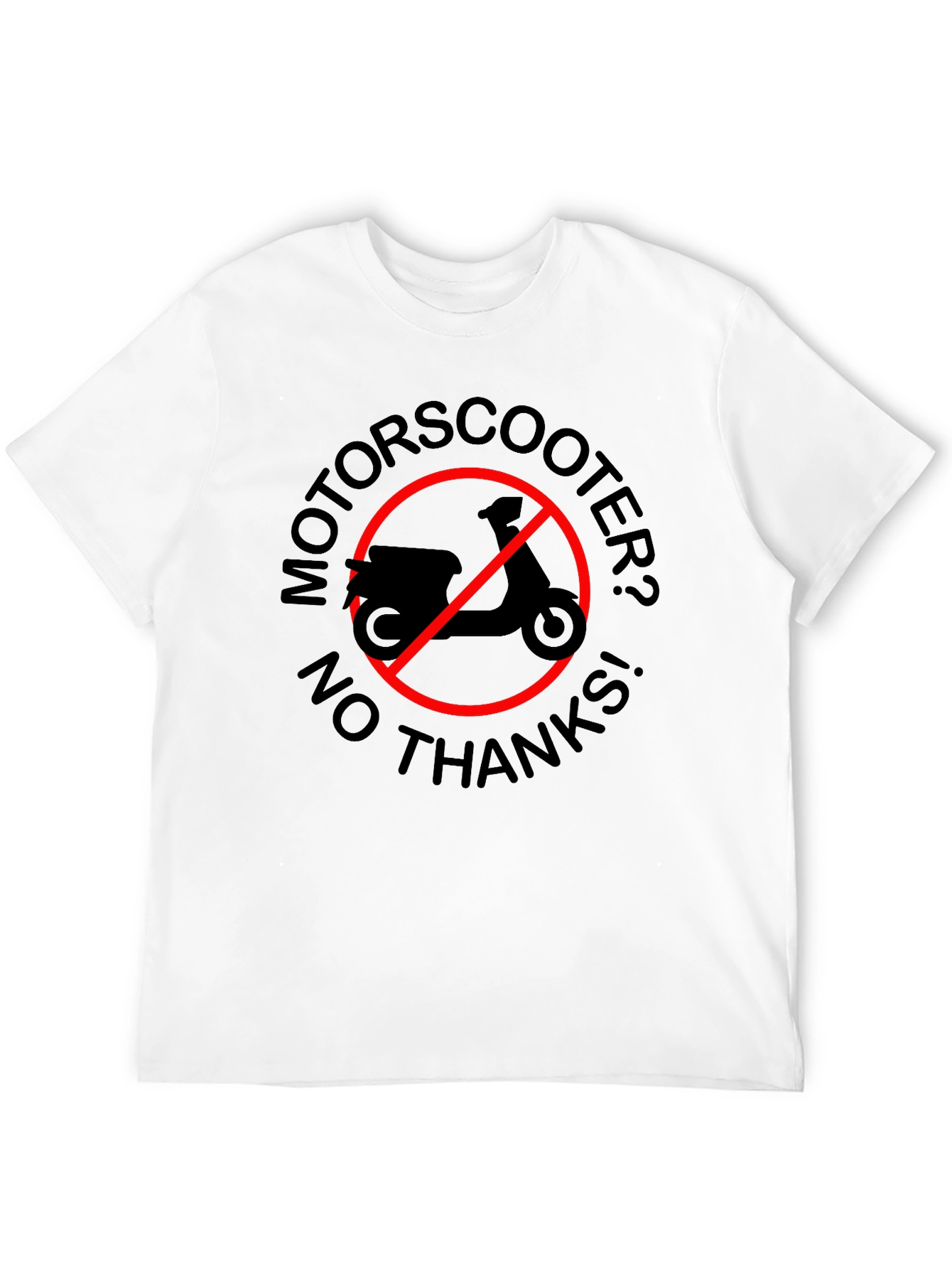 No Motorscooter Black Graphic Tee