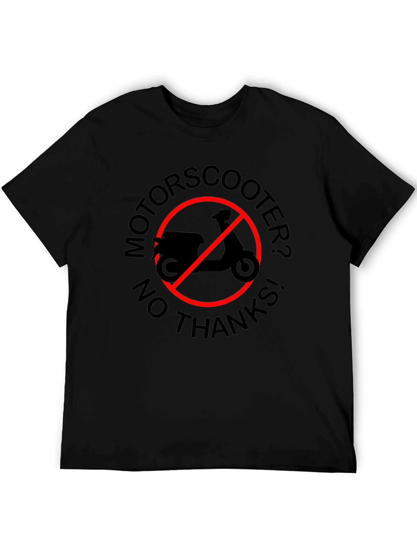 No Motorscooter Black Graphic Tee