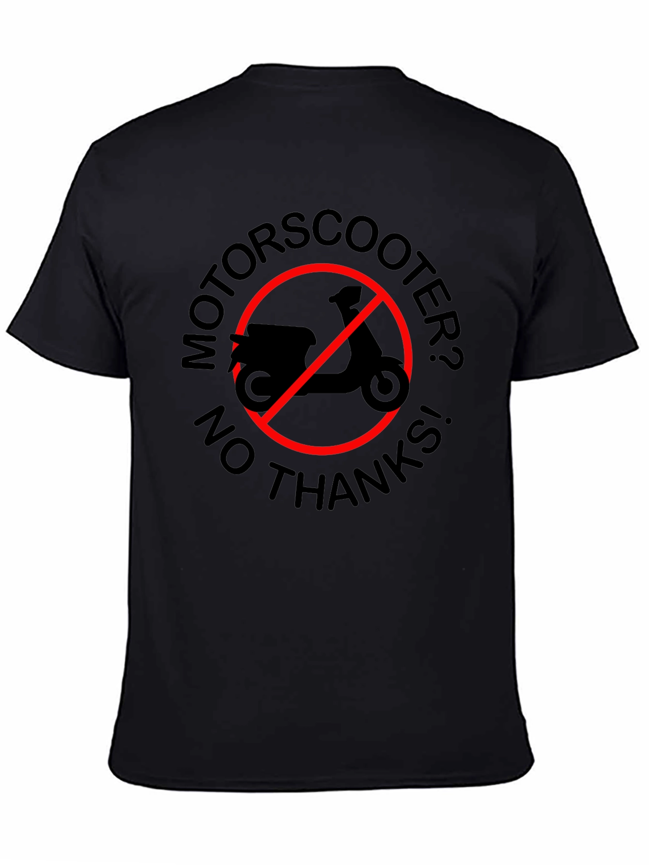 No Motorscooter Black Graphic Tee