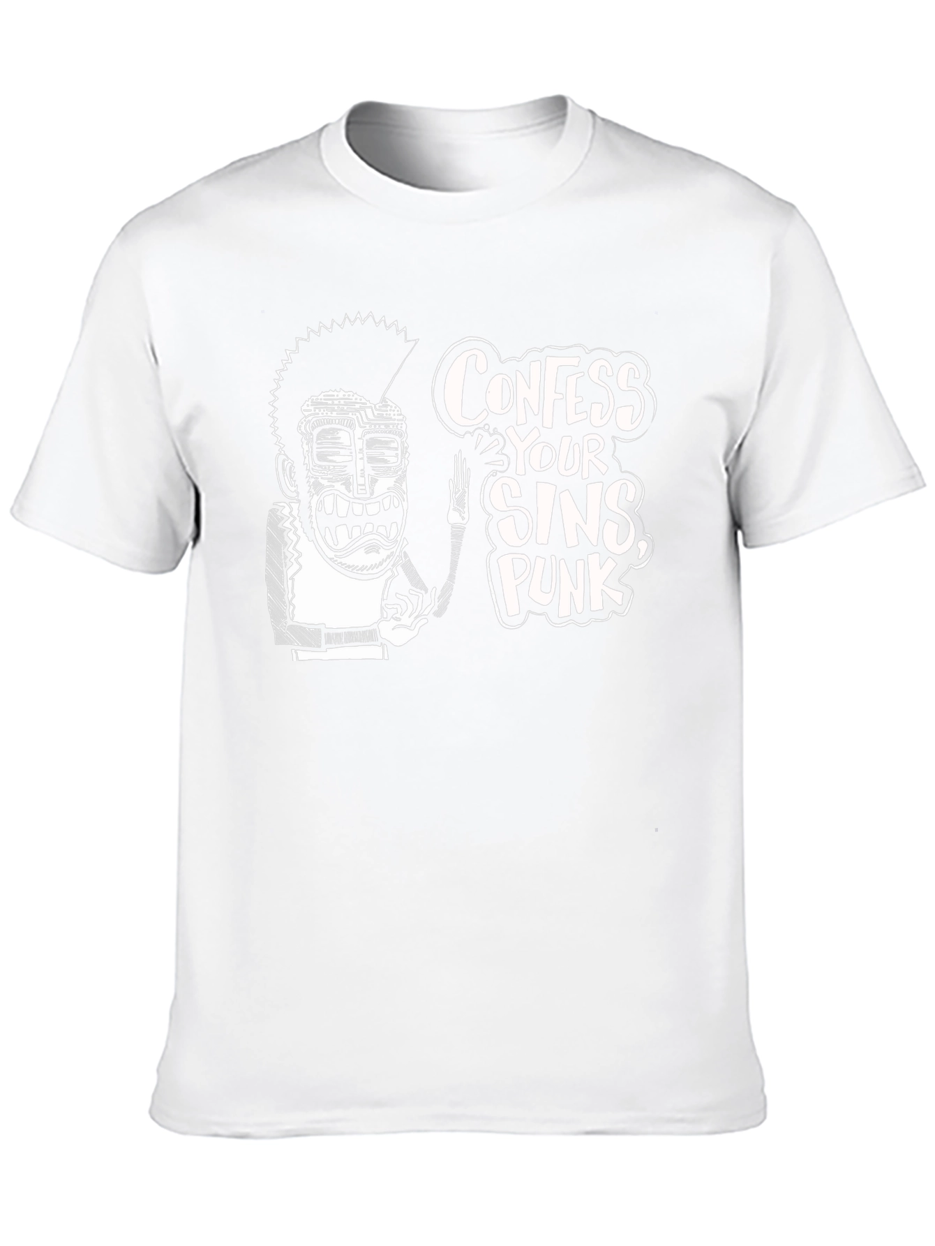 Confess Your Sins Punk Graphic T-Shirt