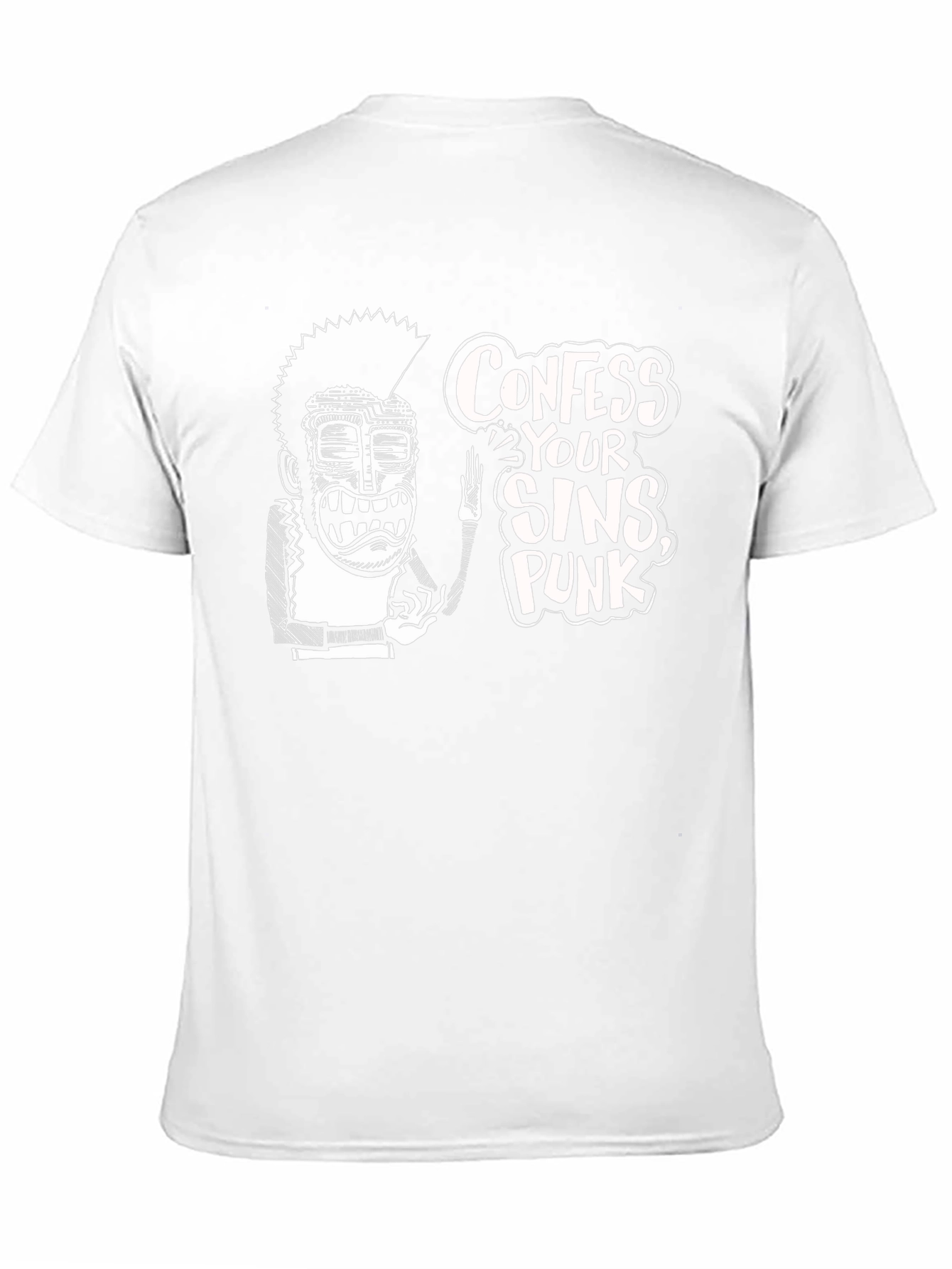 Confess Your Sins Punk Graphic T-Shirt