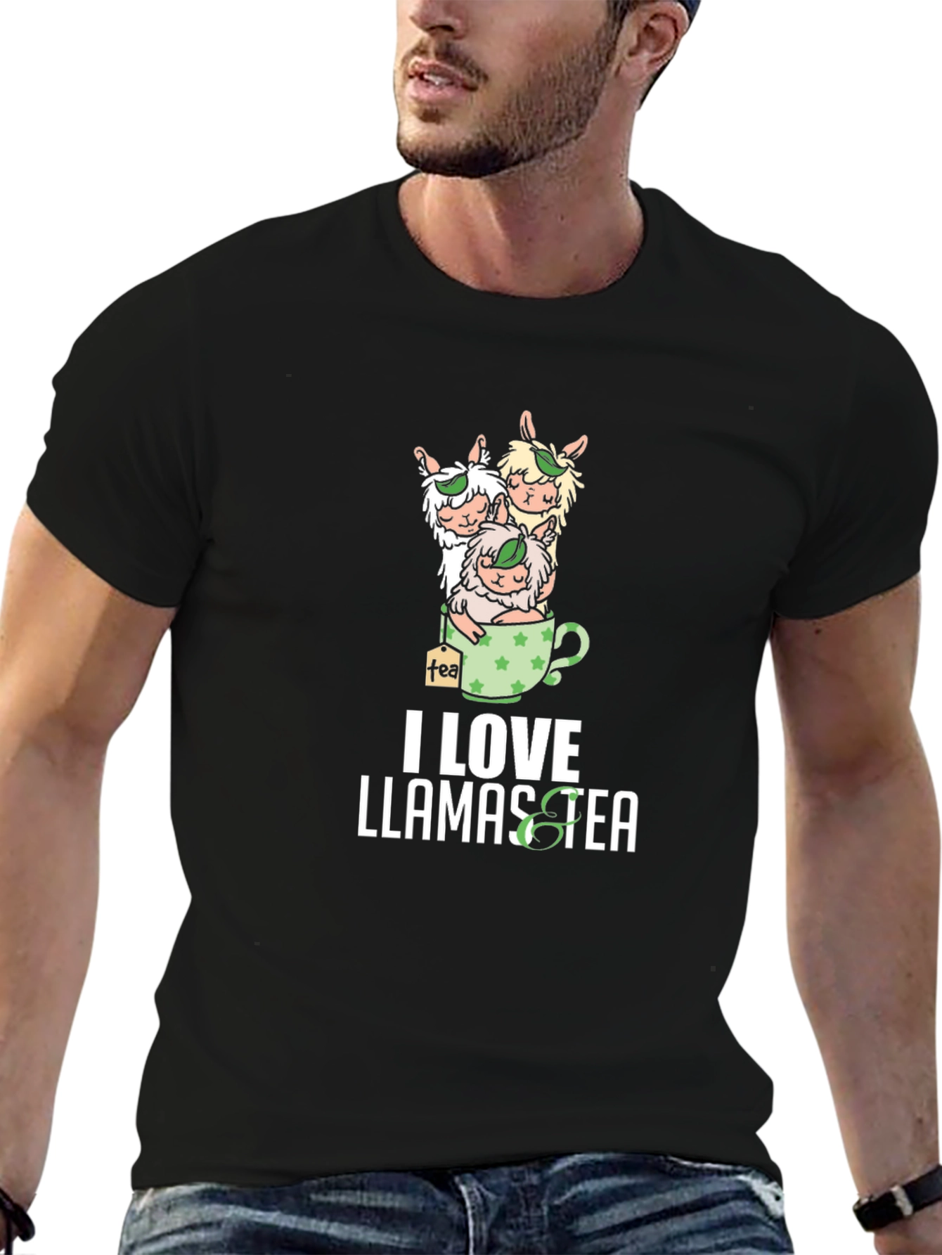 I Love Llamas Tea T-Shirt