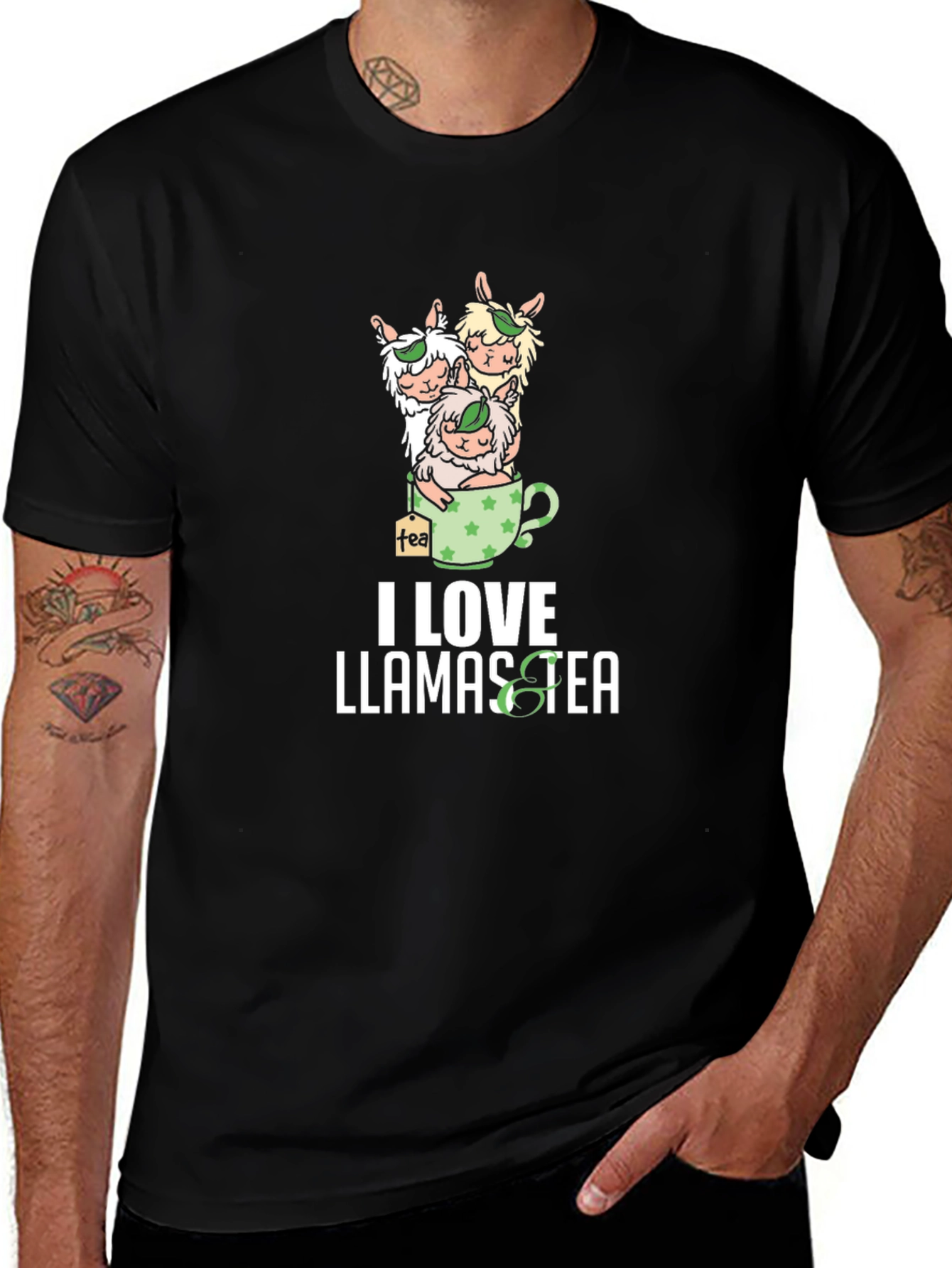 I Love Llamas Tea T-Shirt