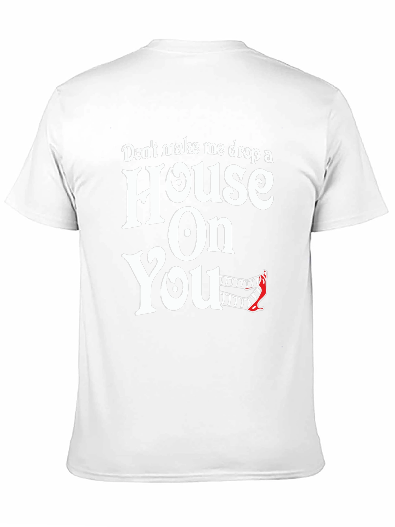 Humorous House On You Graphic Black T-Shirt