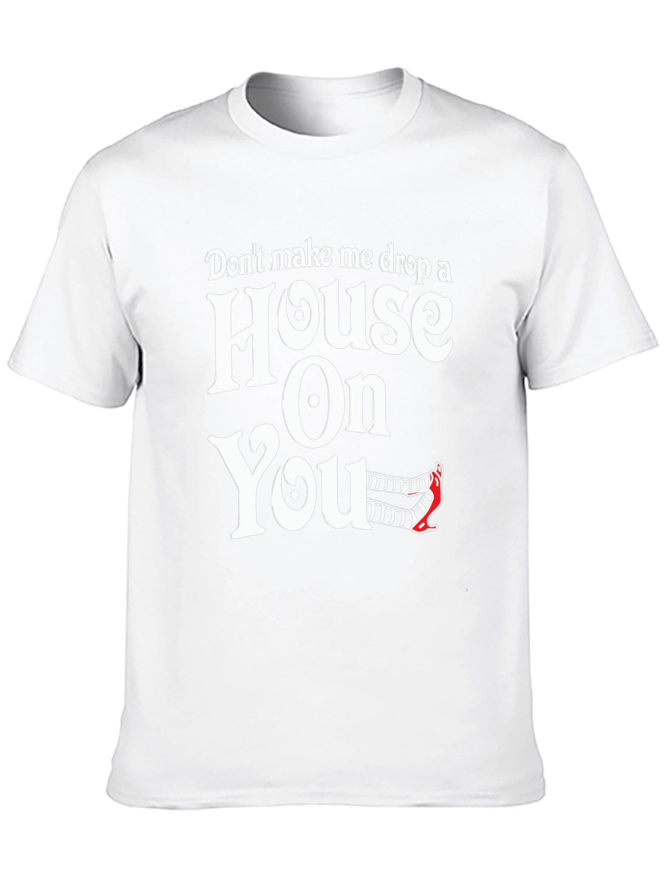 Humorous House On You Graphic Black T-Shirt