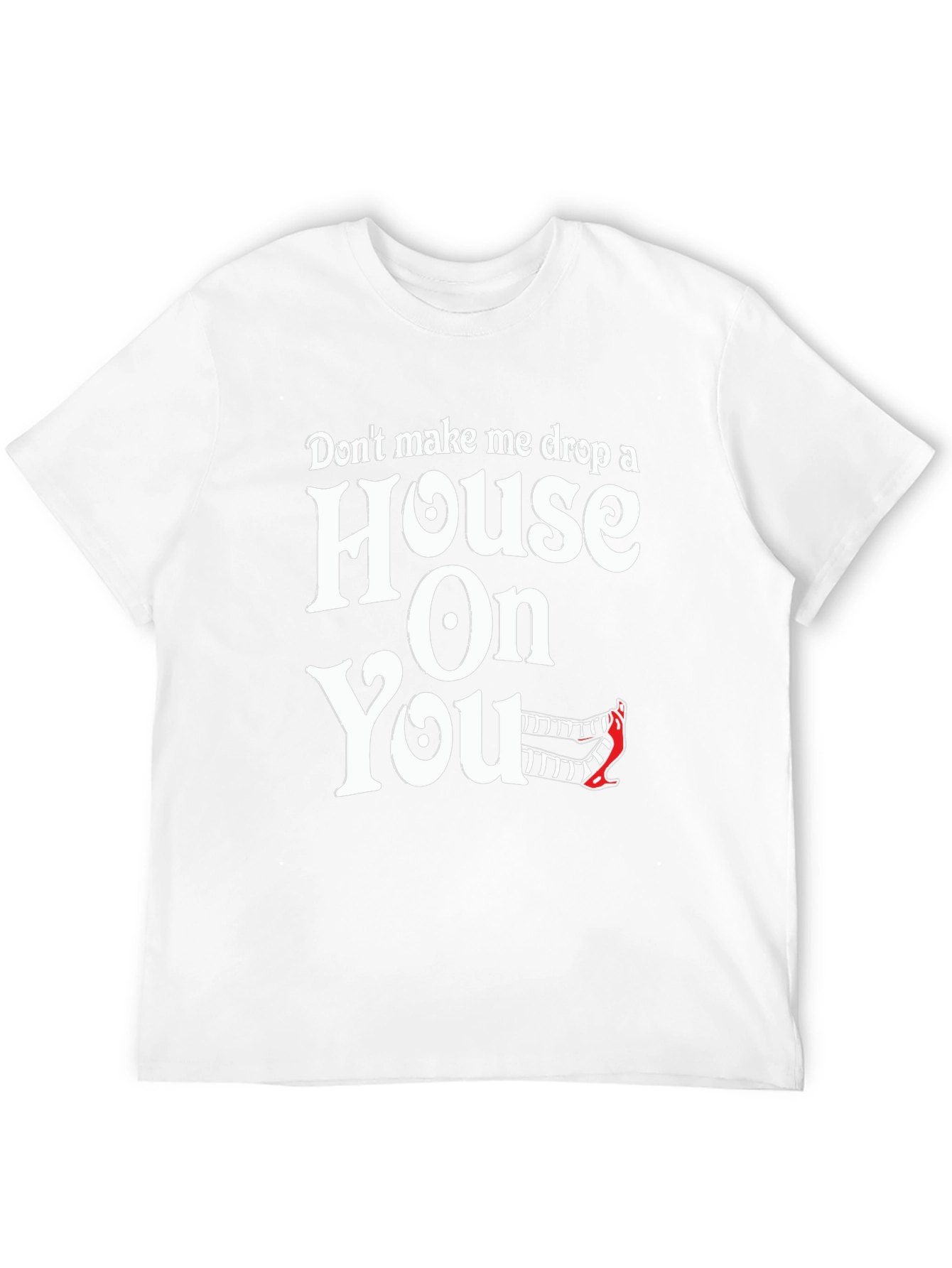 Humorous House On You Graphic Black T-Shirt