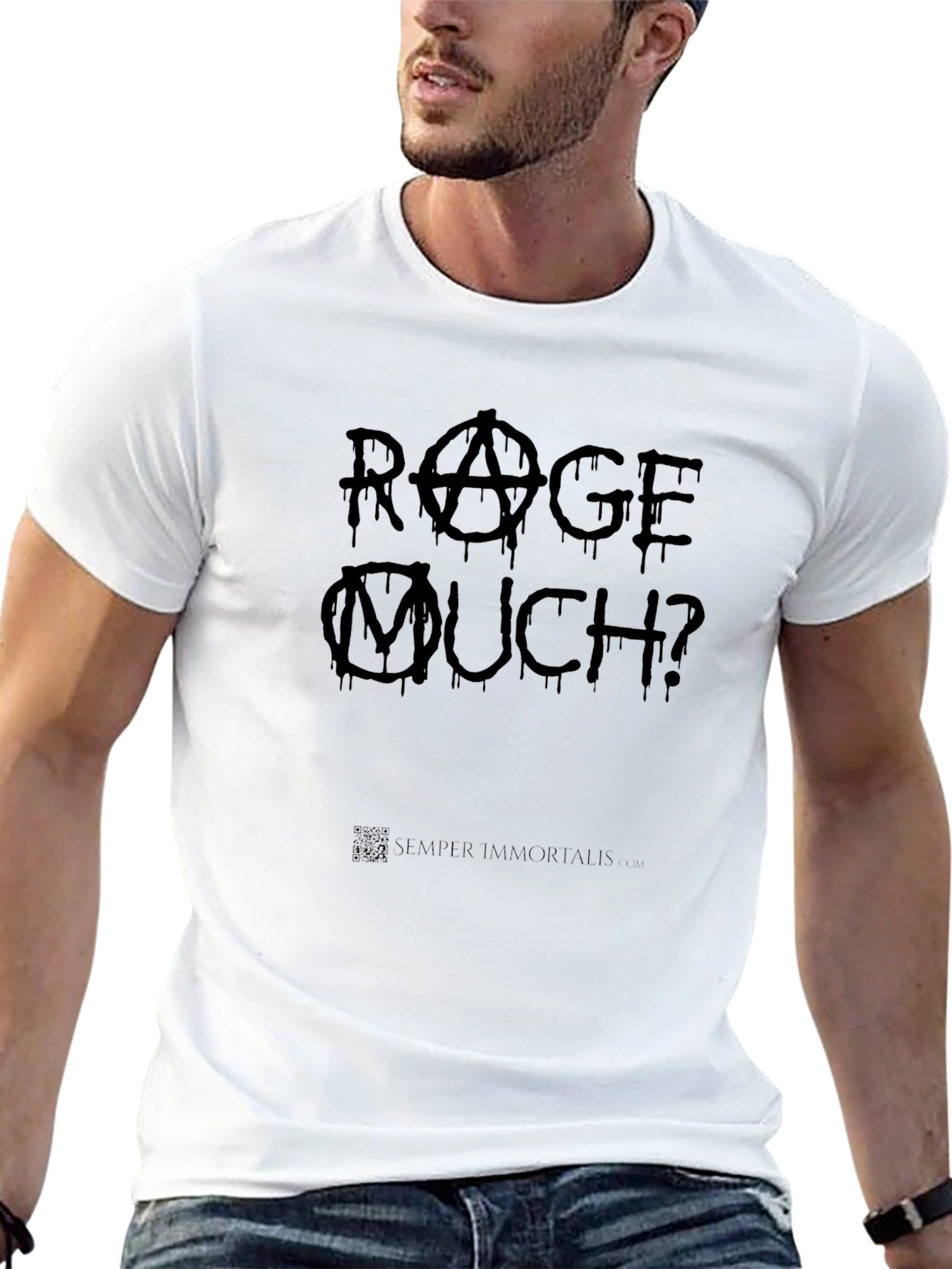 Rage Much? Black Graphic T-Shirt