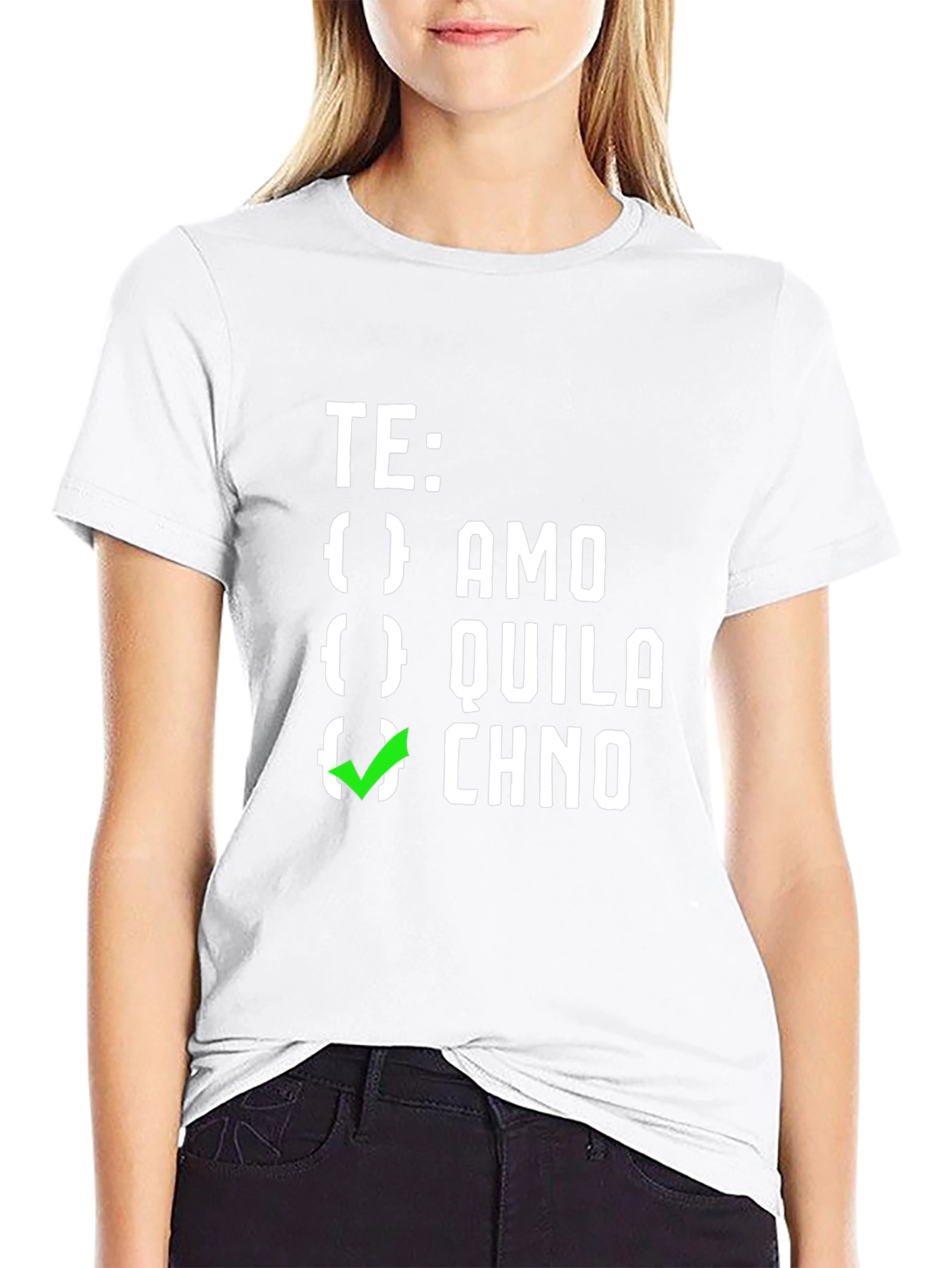 Funny Spanish Tequila Checkbox Graphic Tee