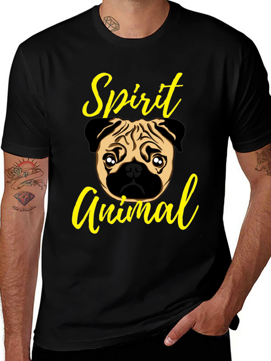 Pug Spirit Animal Graphic T-Shirt