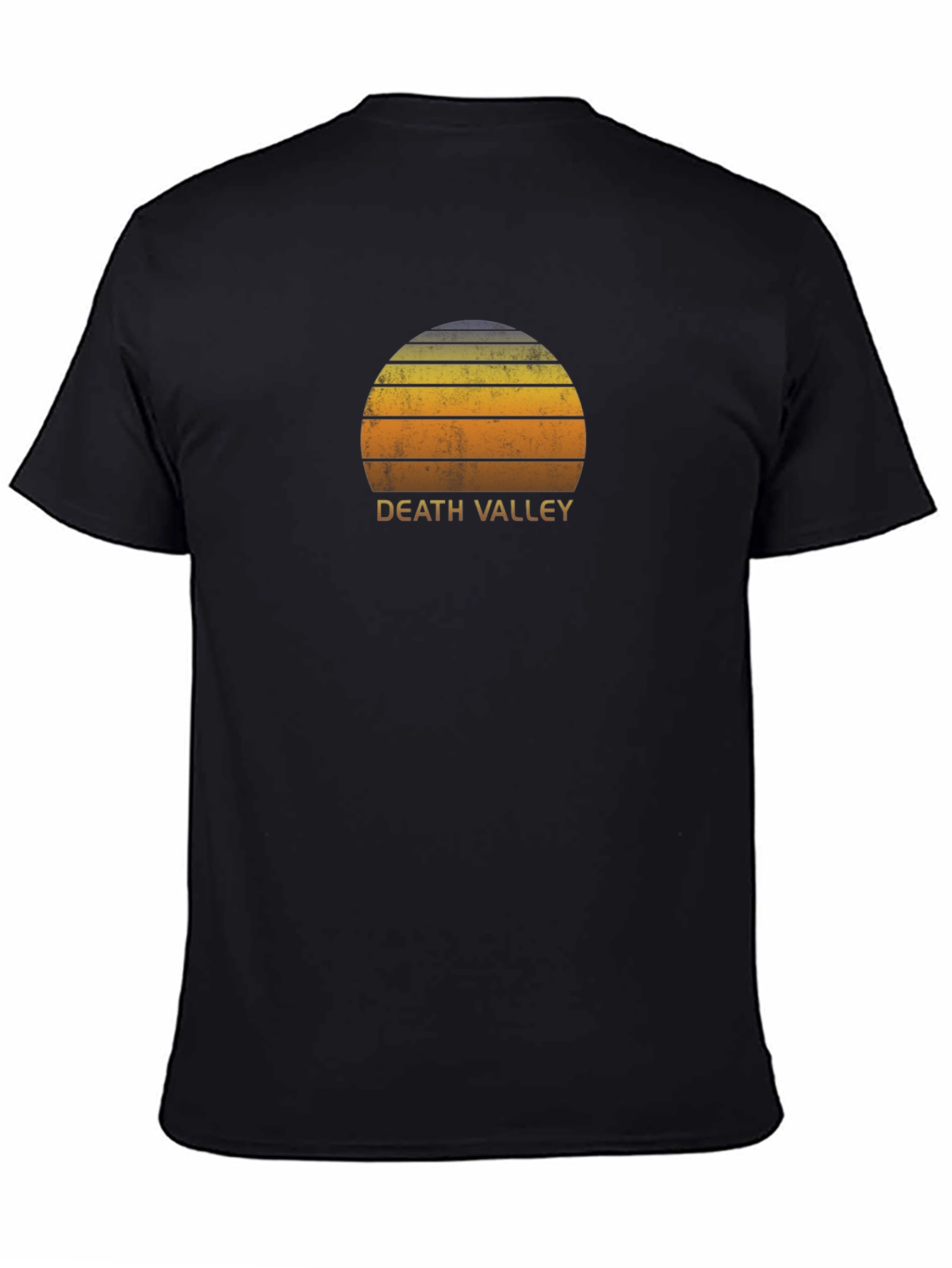 Death Valley Retro Sunset T-Shirt - Black