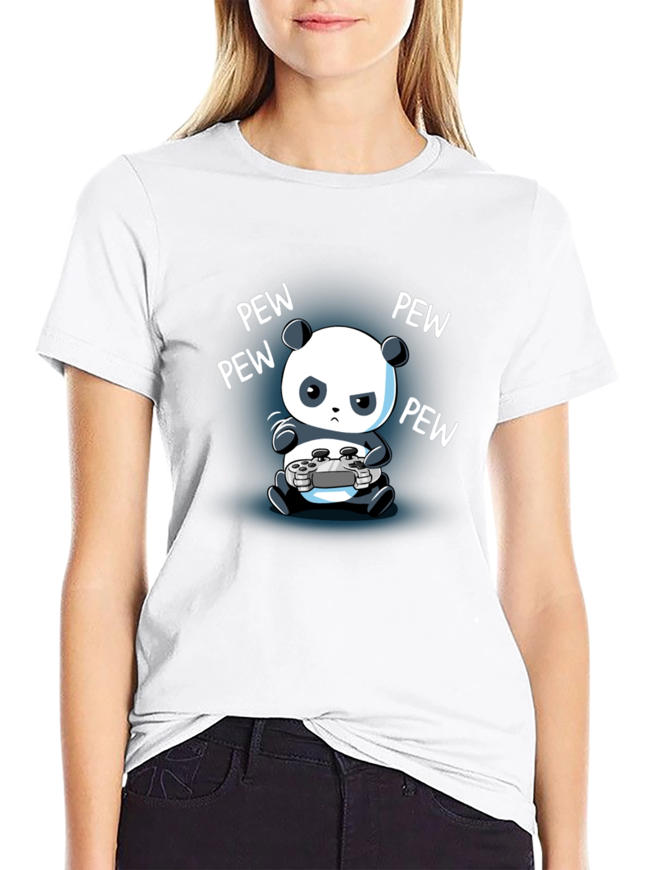 Gamer Panda T-Shirt - Pew Pew