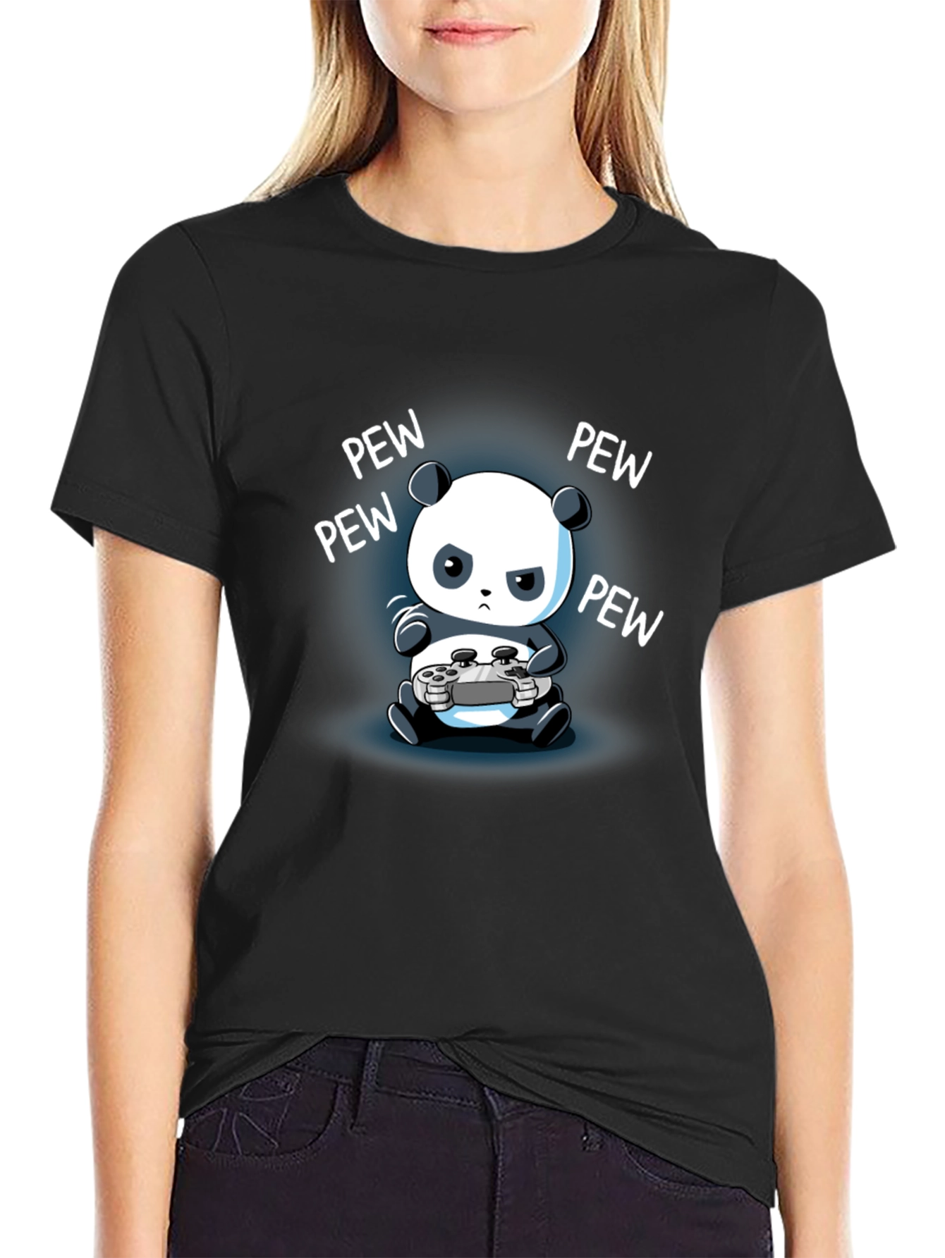 Gamer Panda T-Shirt - Pew Pew