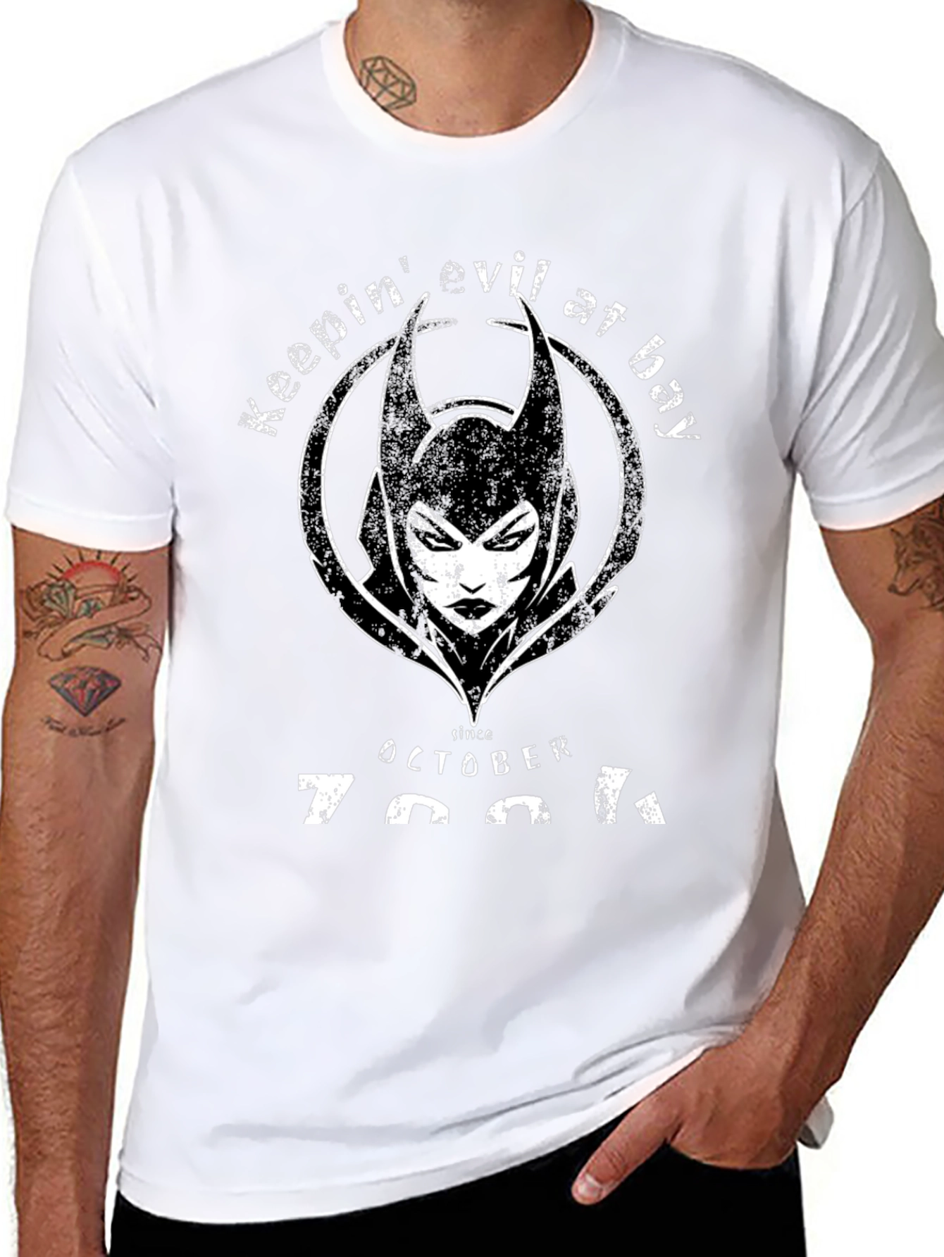 Keepin Evil at Bay T-Shirt - Since October 1991