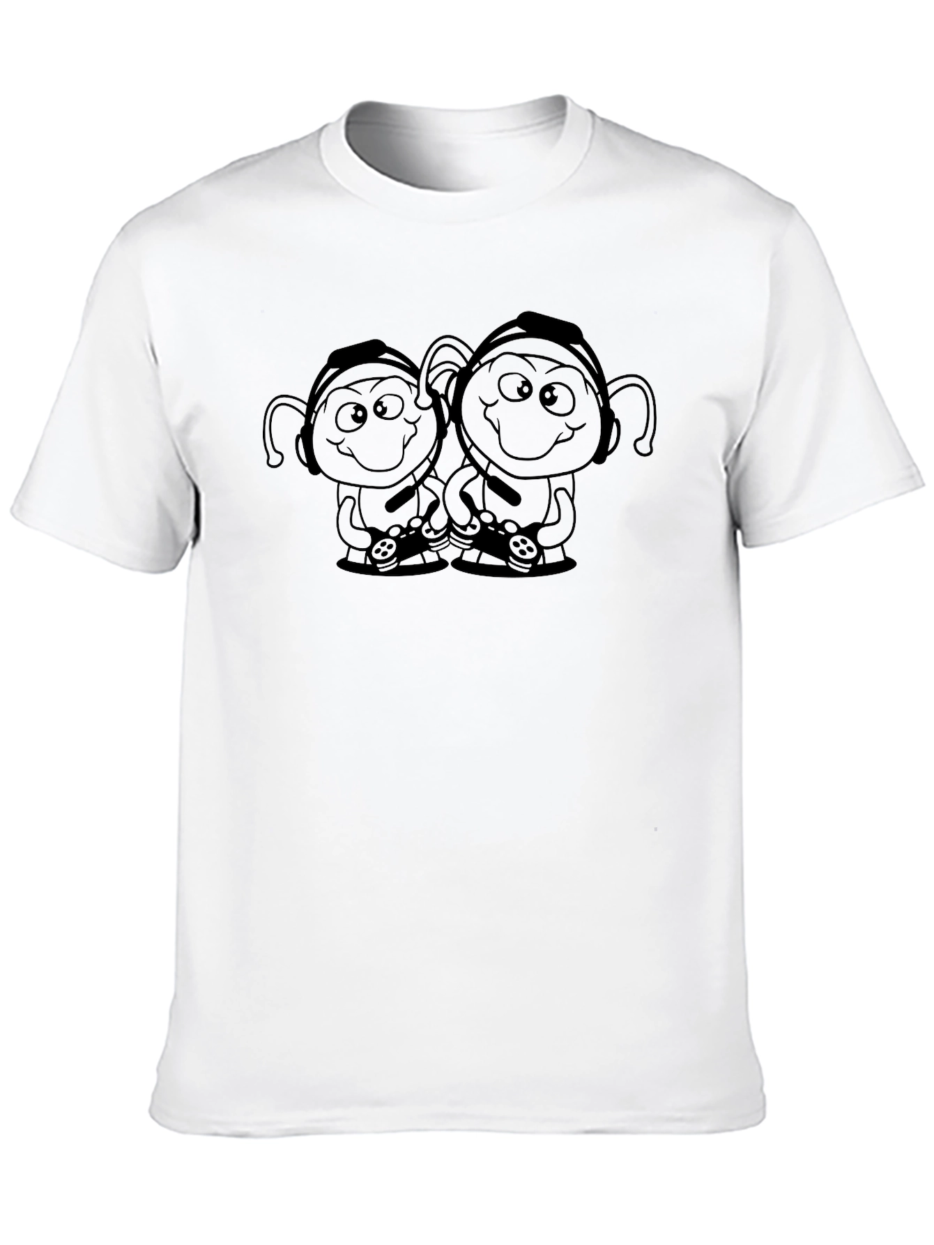 Gamer Alien Duo Black T-Shirt