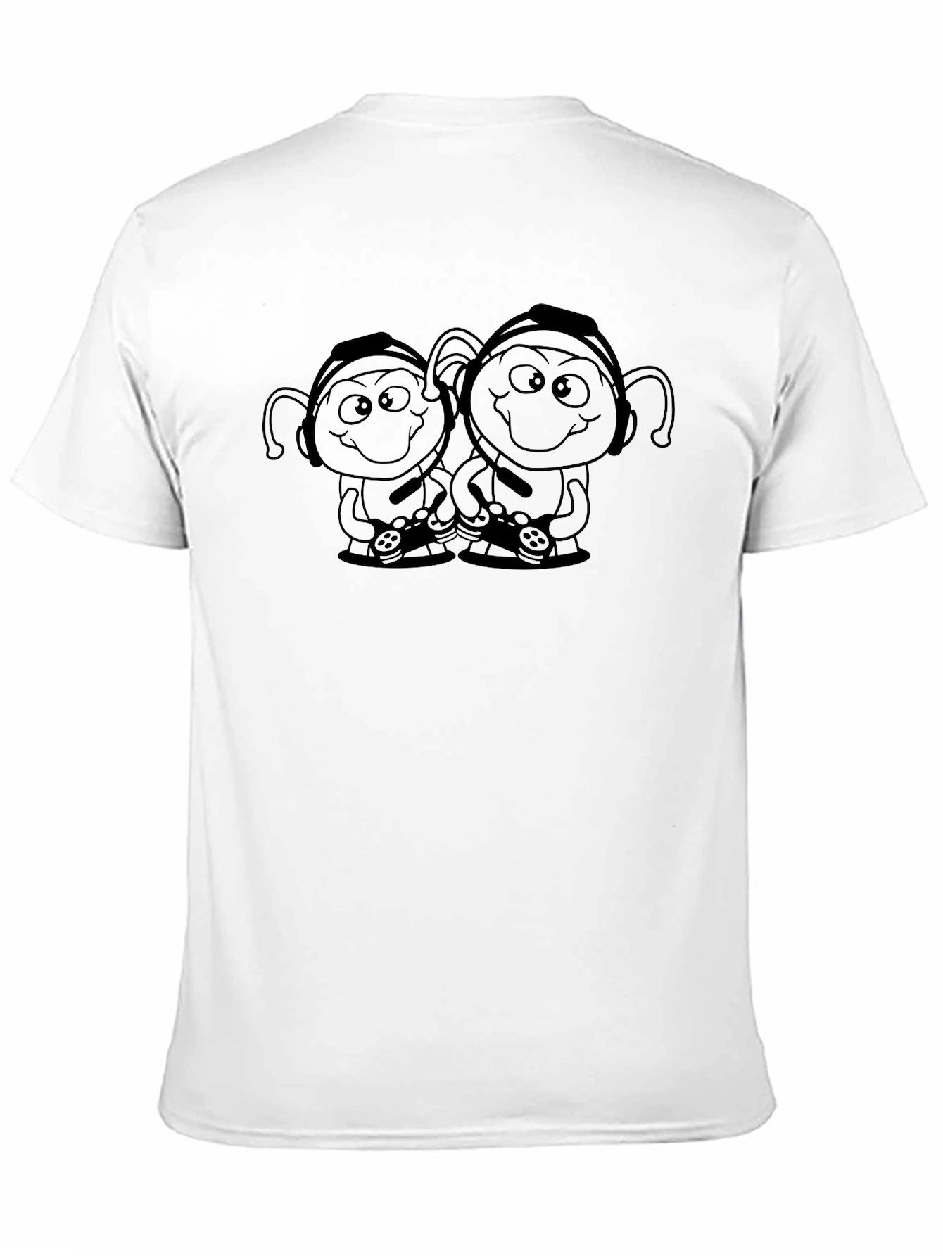 Gamer Alien Duo Black T-Shirt