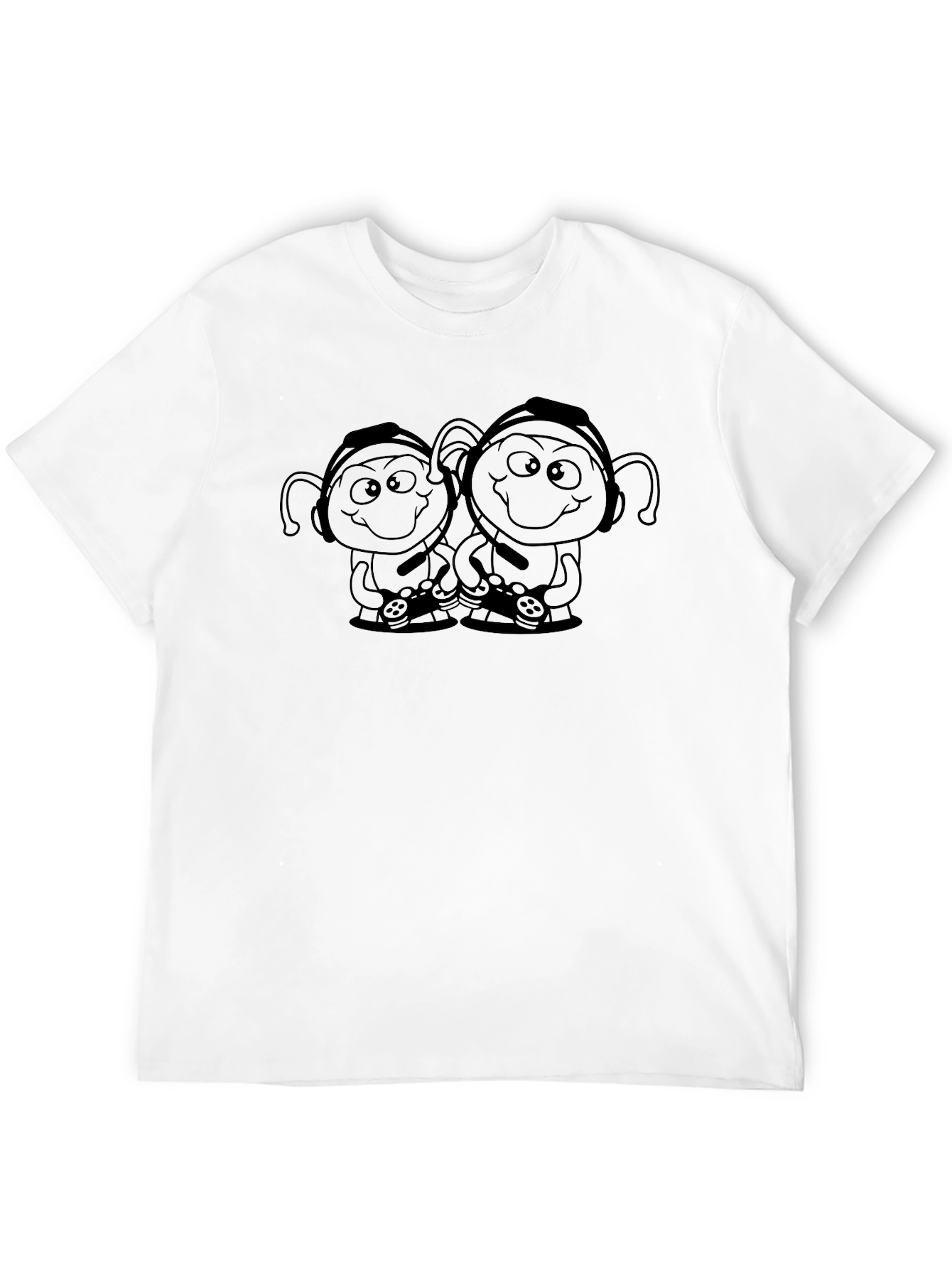 Gamer Alien Duo Black T-Shirt