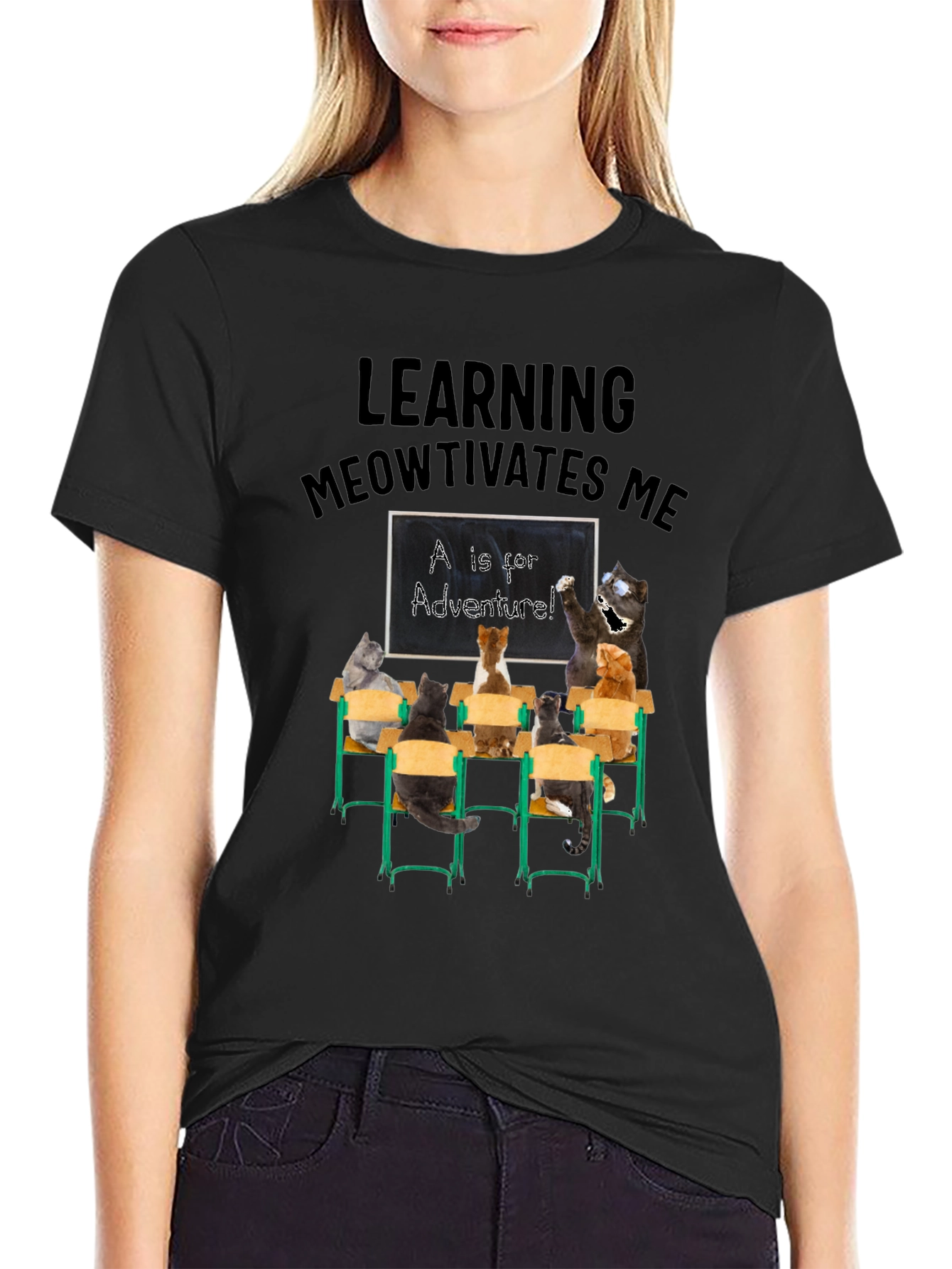 Learning Meowtivates Me T-Shirt