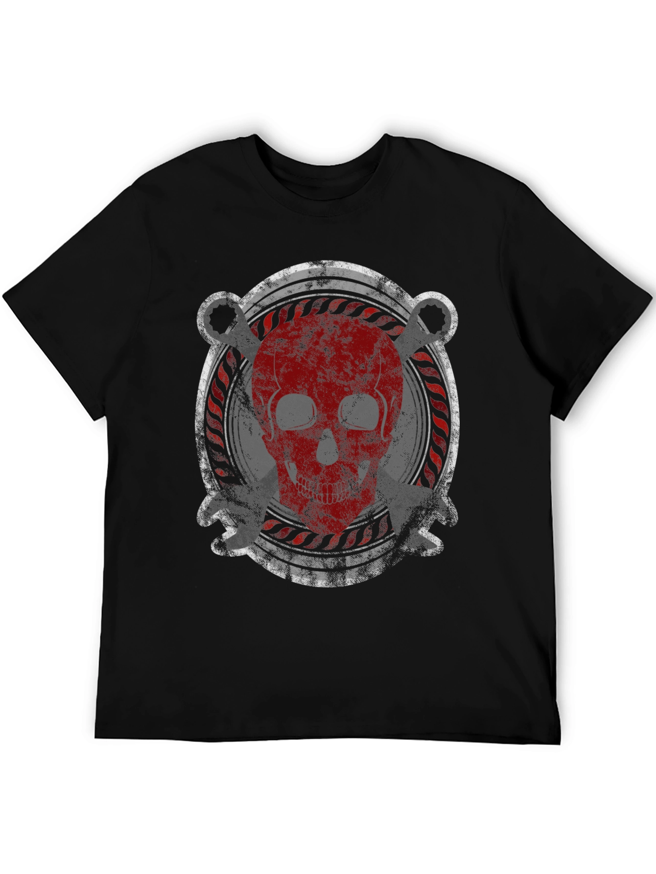 Skull & Wrenches Graphic T-Shirt - Mens Black Tee