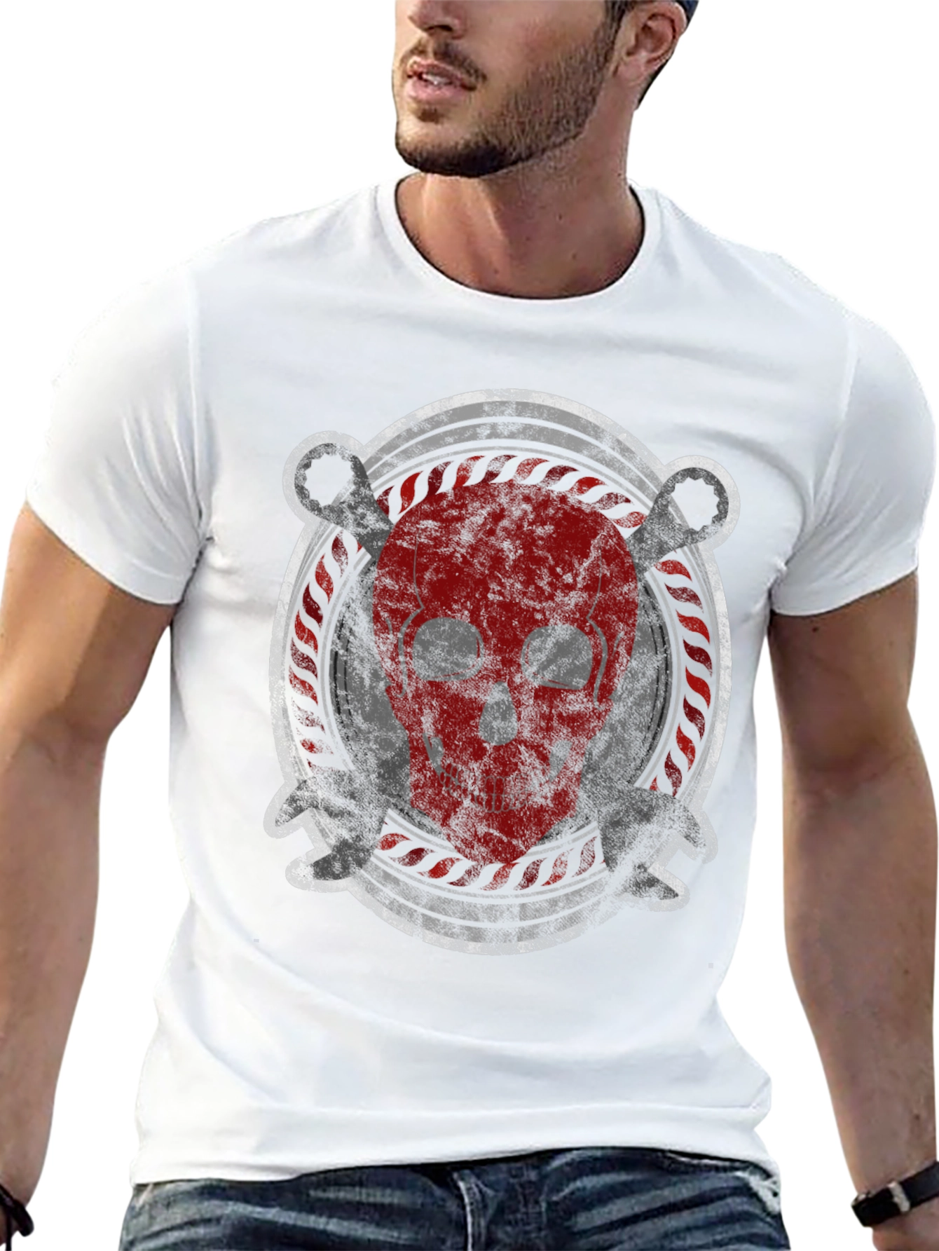Skull & Wrenches Graphic T-Shirt - Mens Black Tee