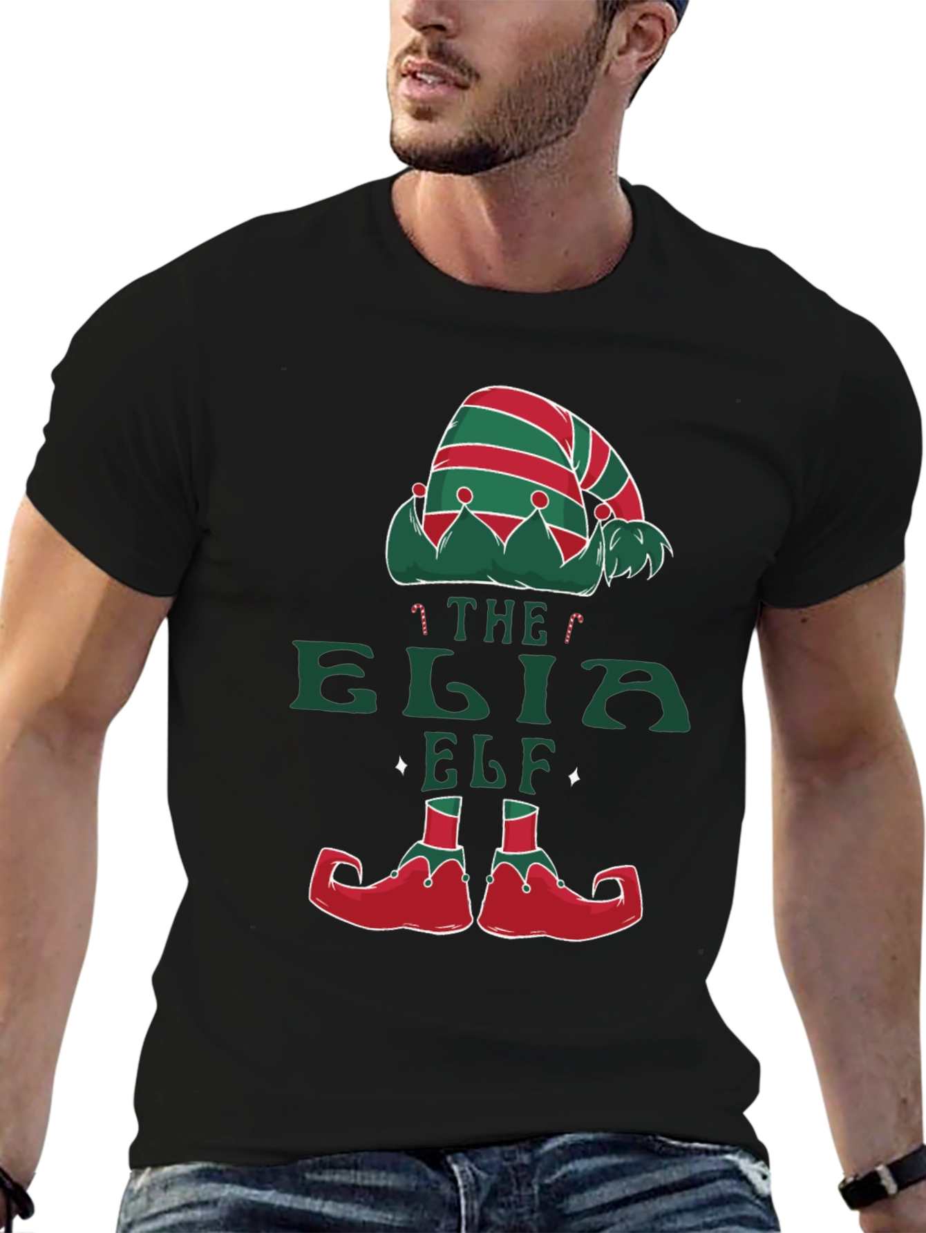 Funny Christmas Elf Graphic T-Shirt