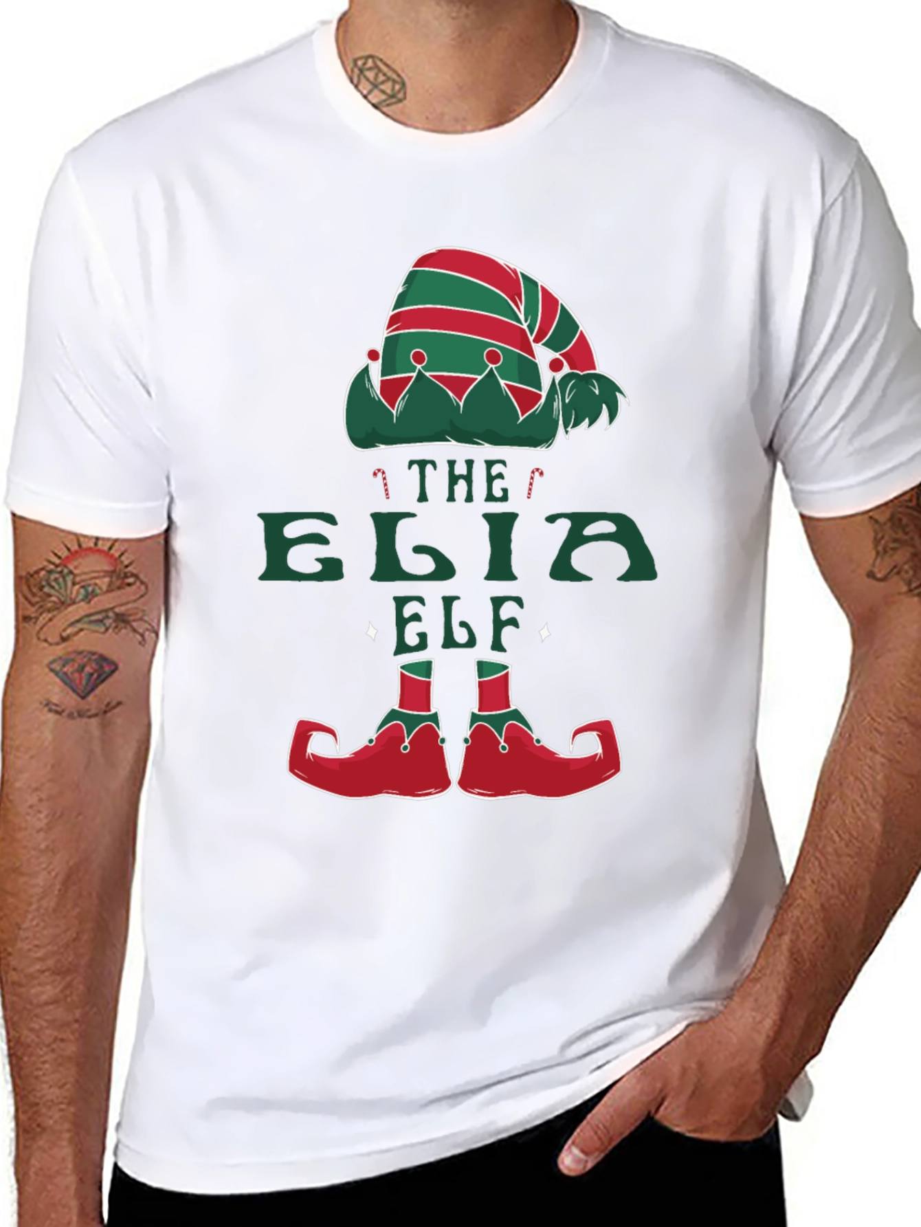 Funny Christmas Elf Graphic T-Shirt