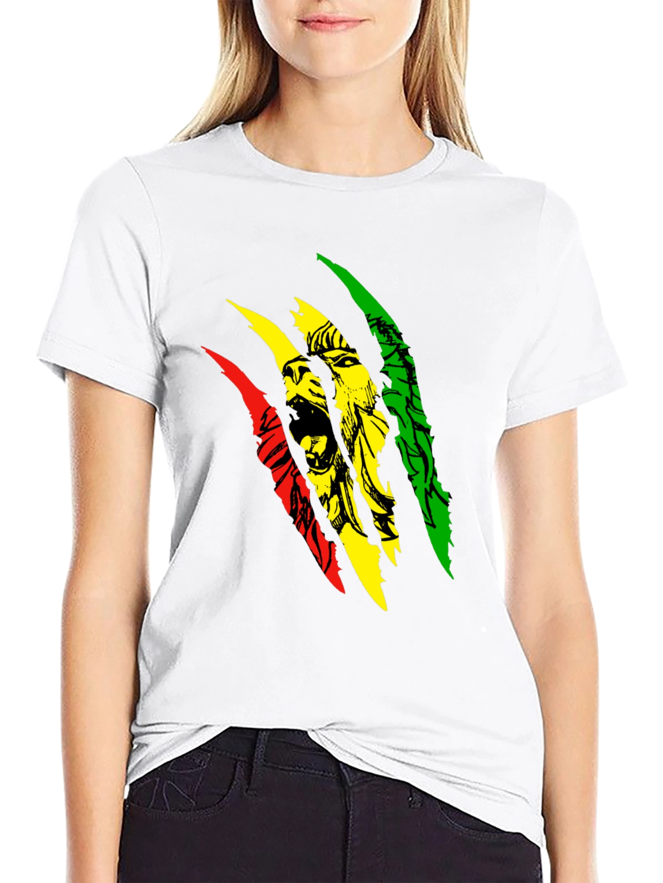Rasta Lion Graphic T-Shirt - Reggae Style