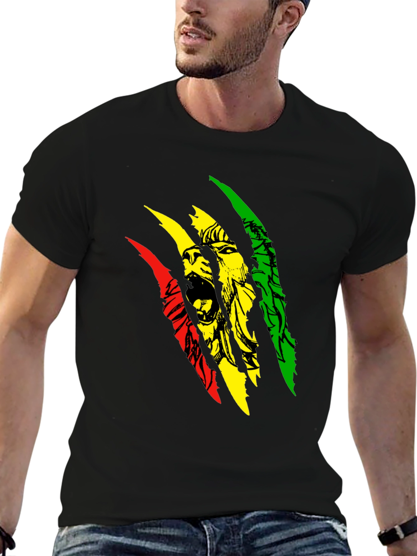 Rasta Lion Graphic T-Shirt - Reggae Style