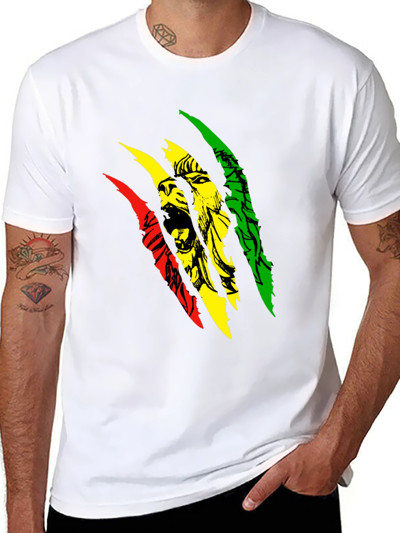 Rasta Lion Graphic T-Shirt - Reggae Style