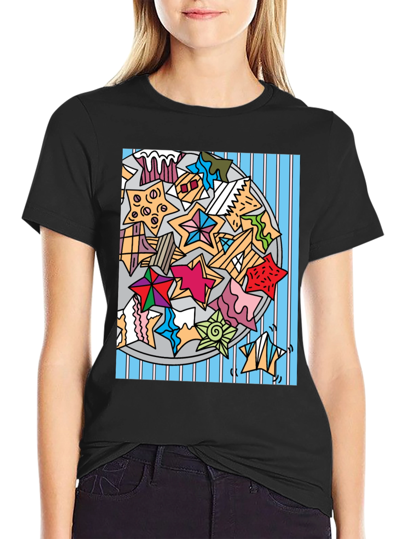 Star Cookies Graphic T-Shirt - Fun & Festive!