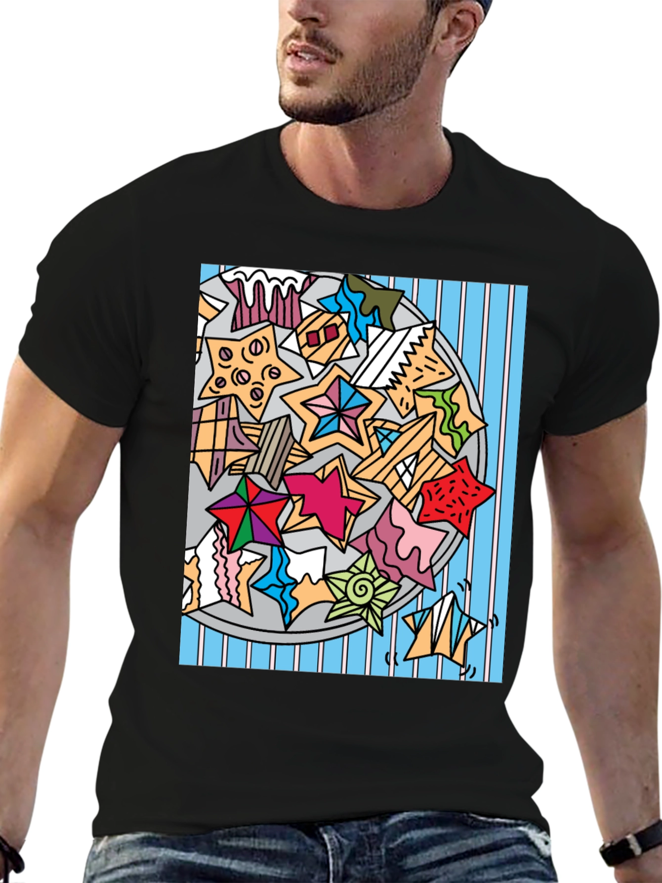Star Cookies Graphic T-Shirt - Fun & Festive!