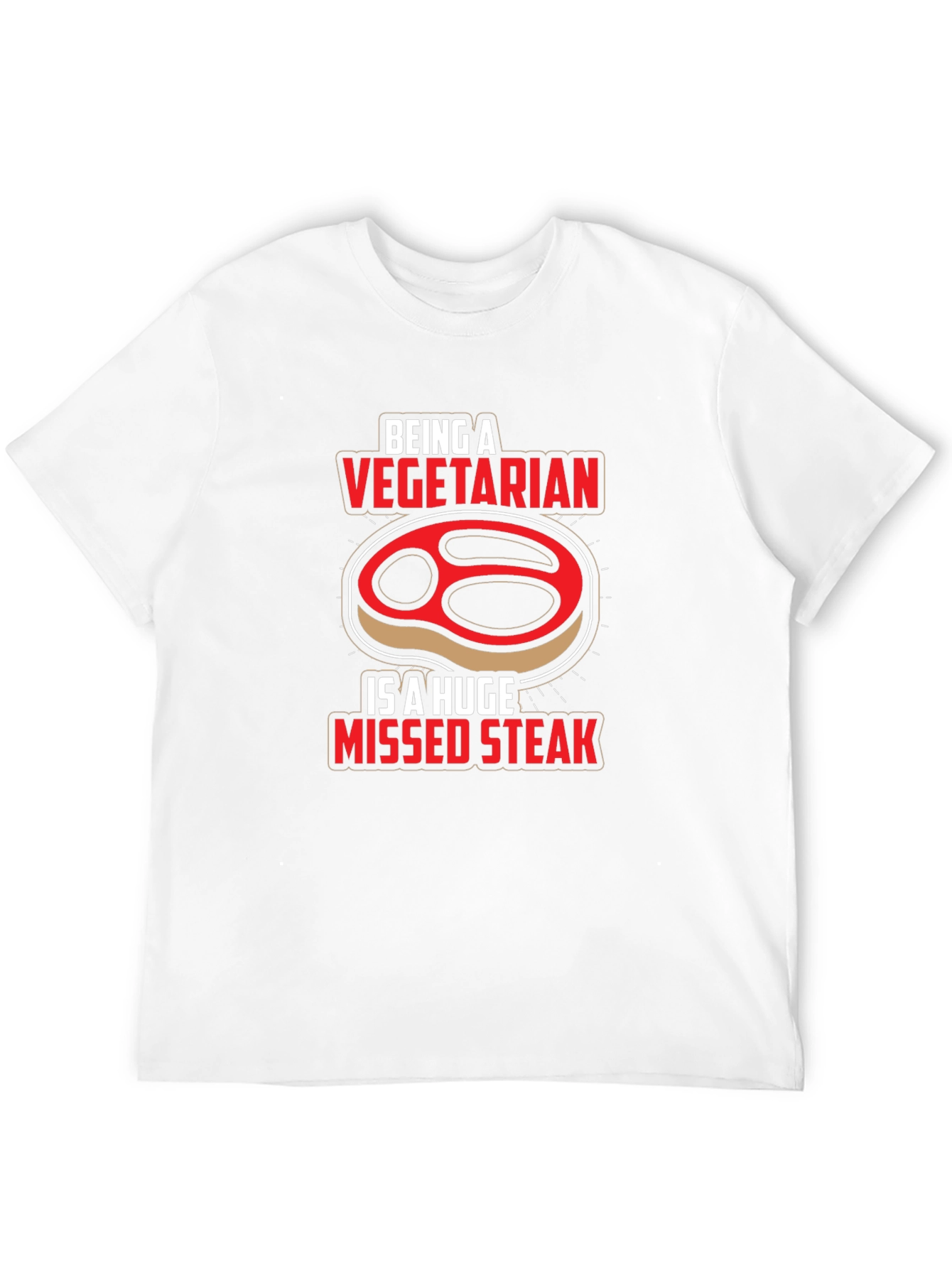 Vegetarian Missed Steak Graphic T-Shirt