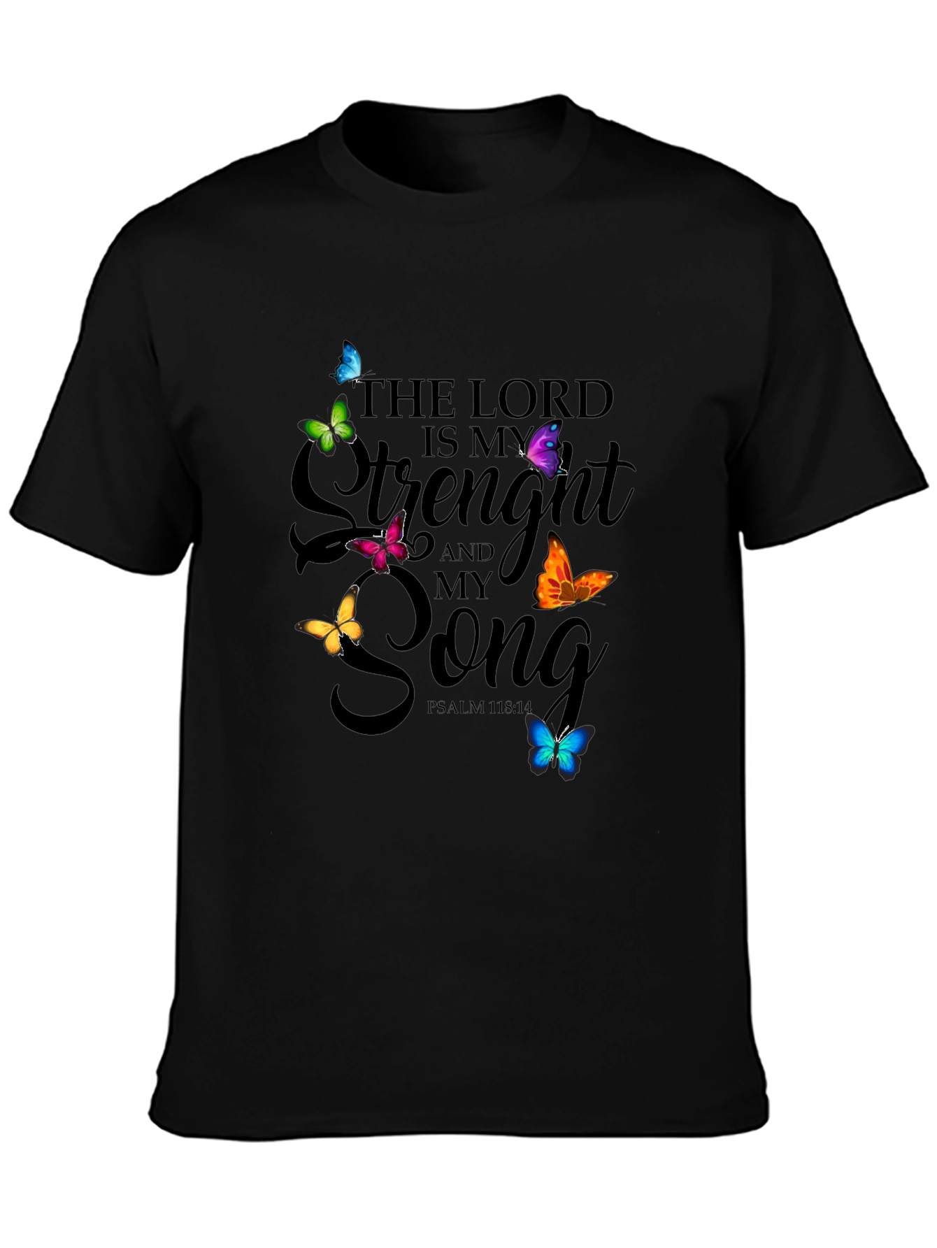 Faith-Inspired Butterfly Graphic T-Shirt