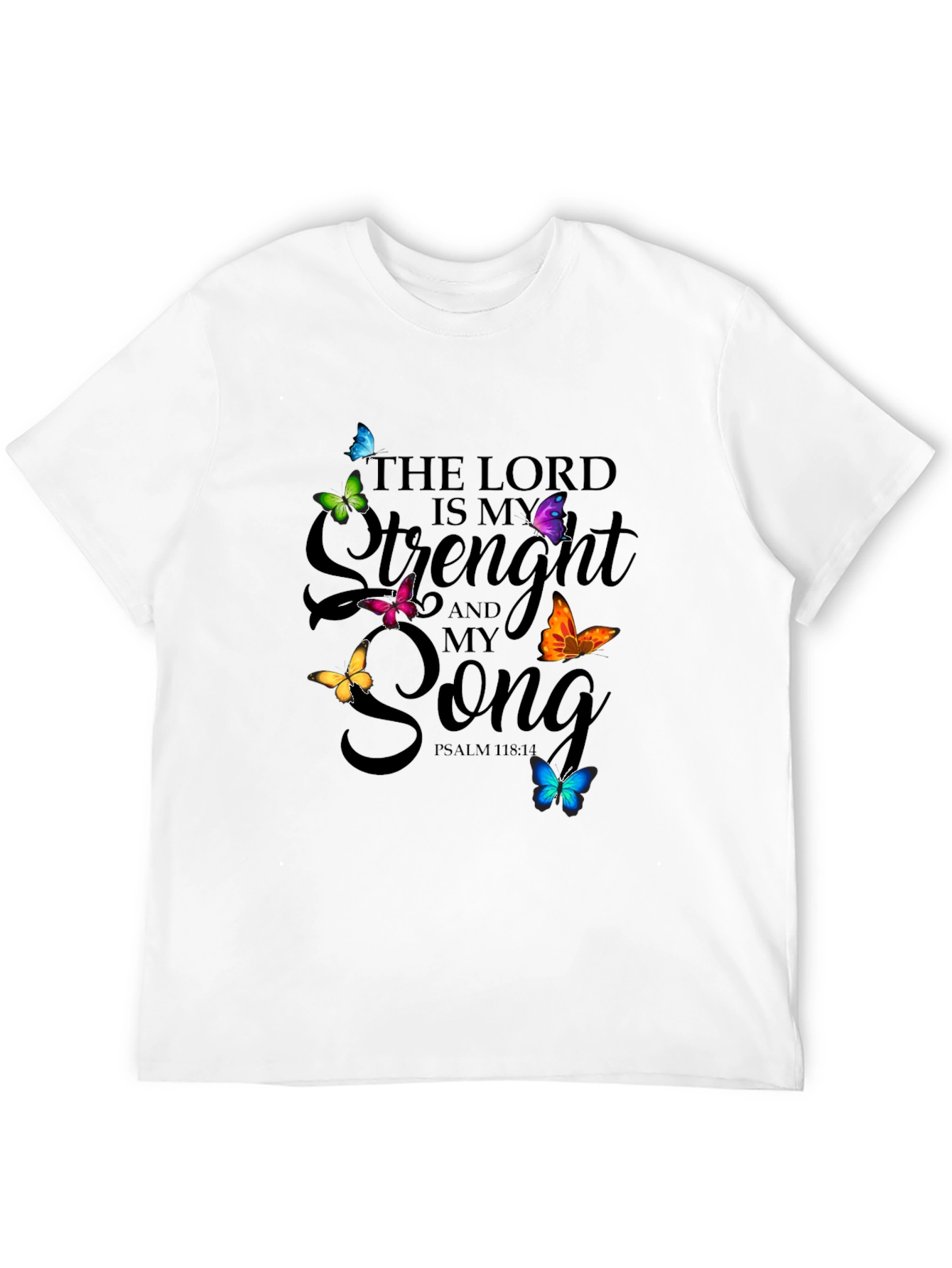 Faith-Inspired Butterfly Graphic T-Shirt