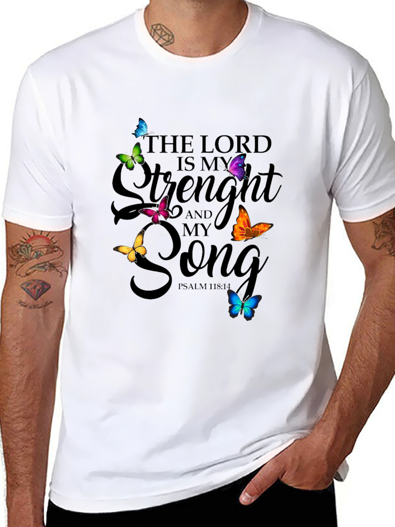 Faith-Inspired Butterfly Graphic T-Shirt