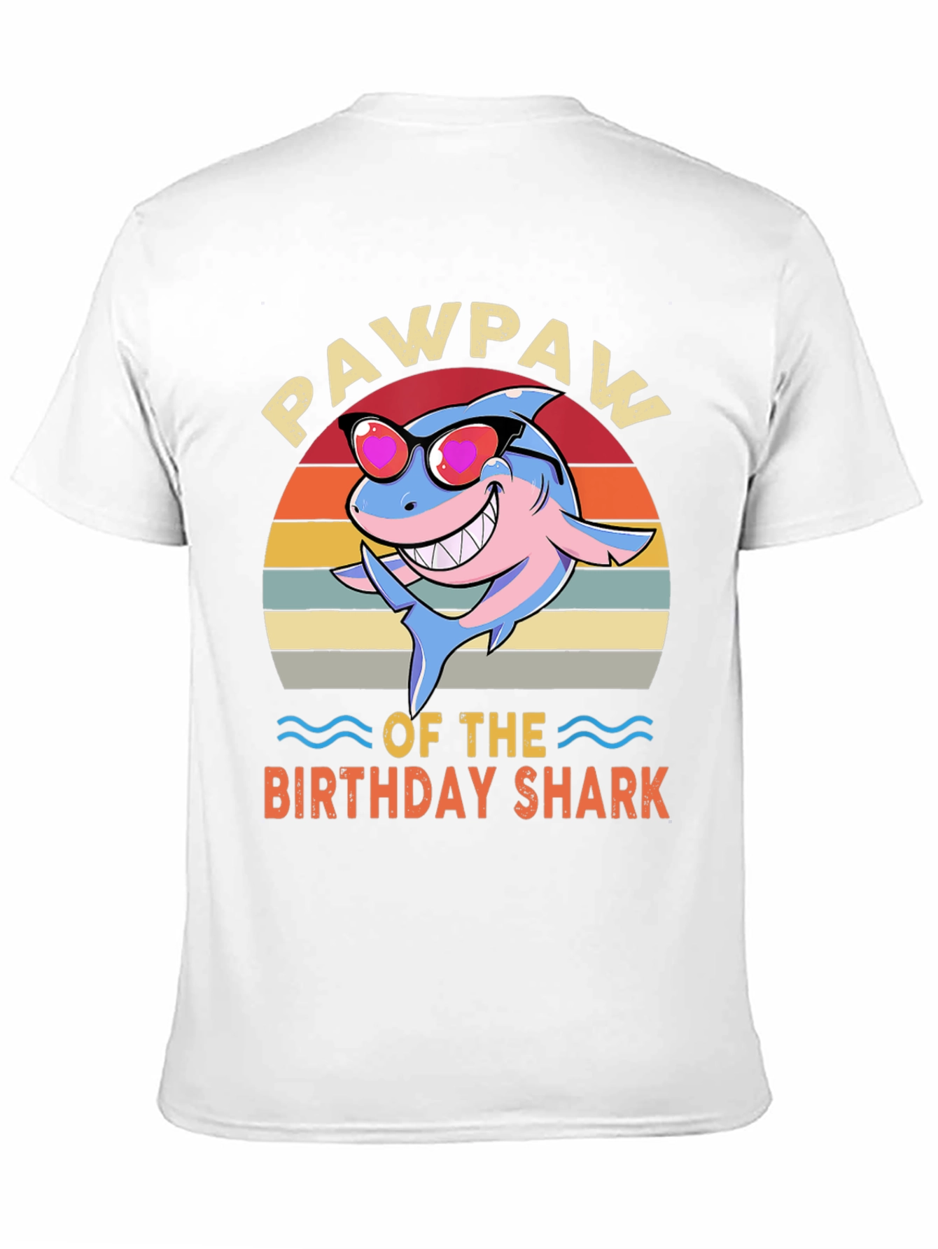 Pawpaw of the Birthday Shark Graphic Tee