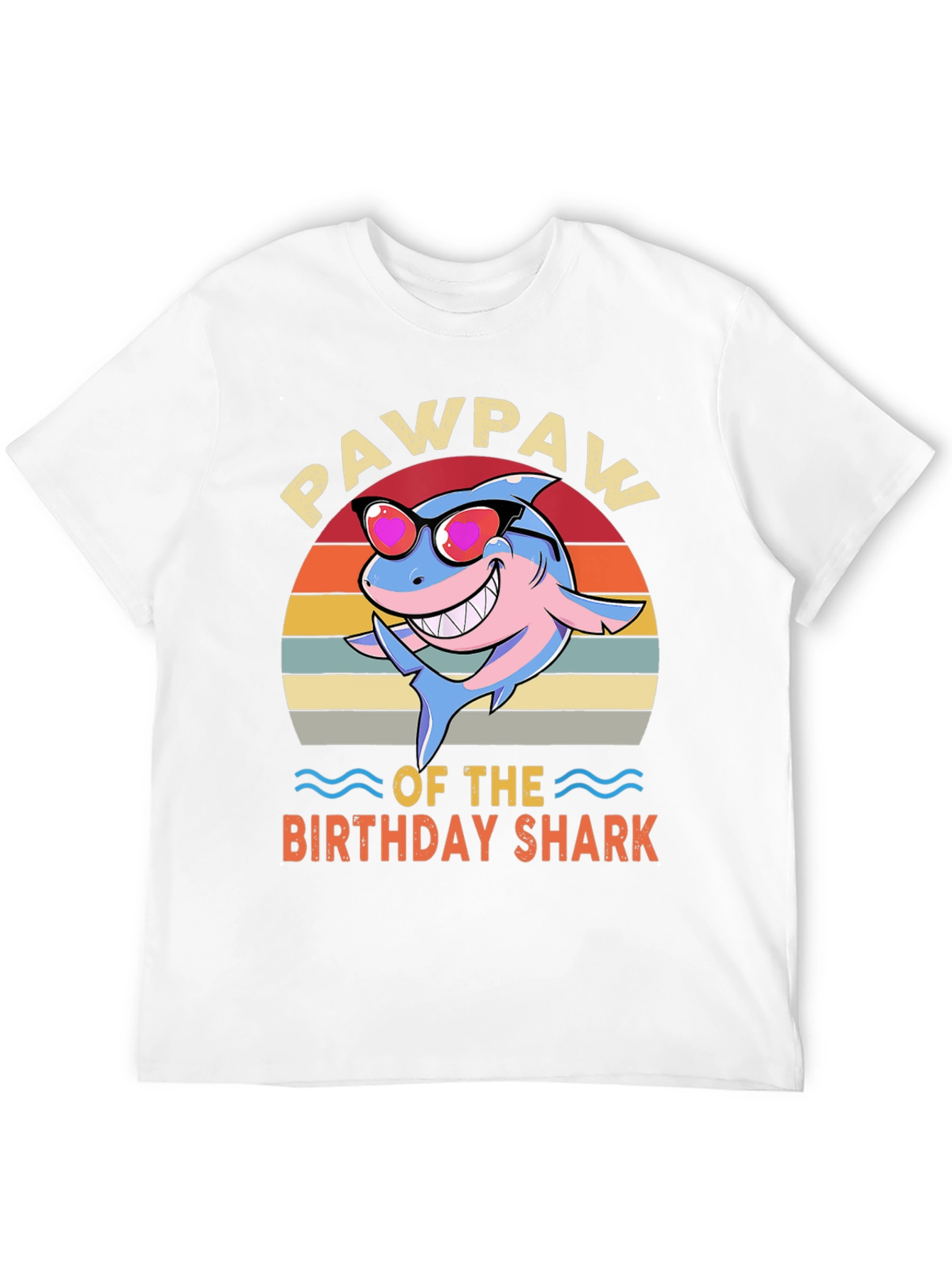 Pawpaw of the Birthday Shark Graphic Tee