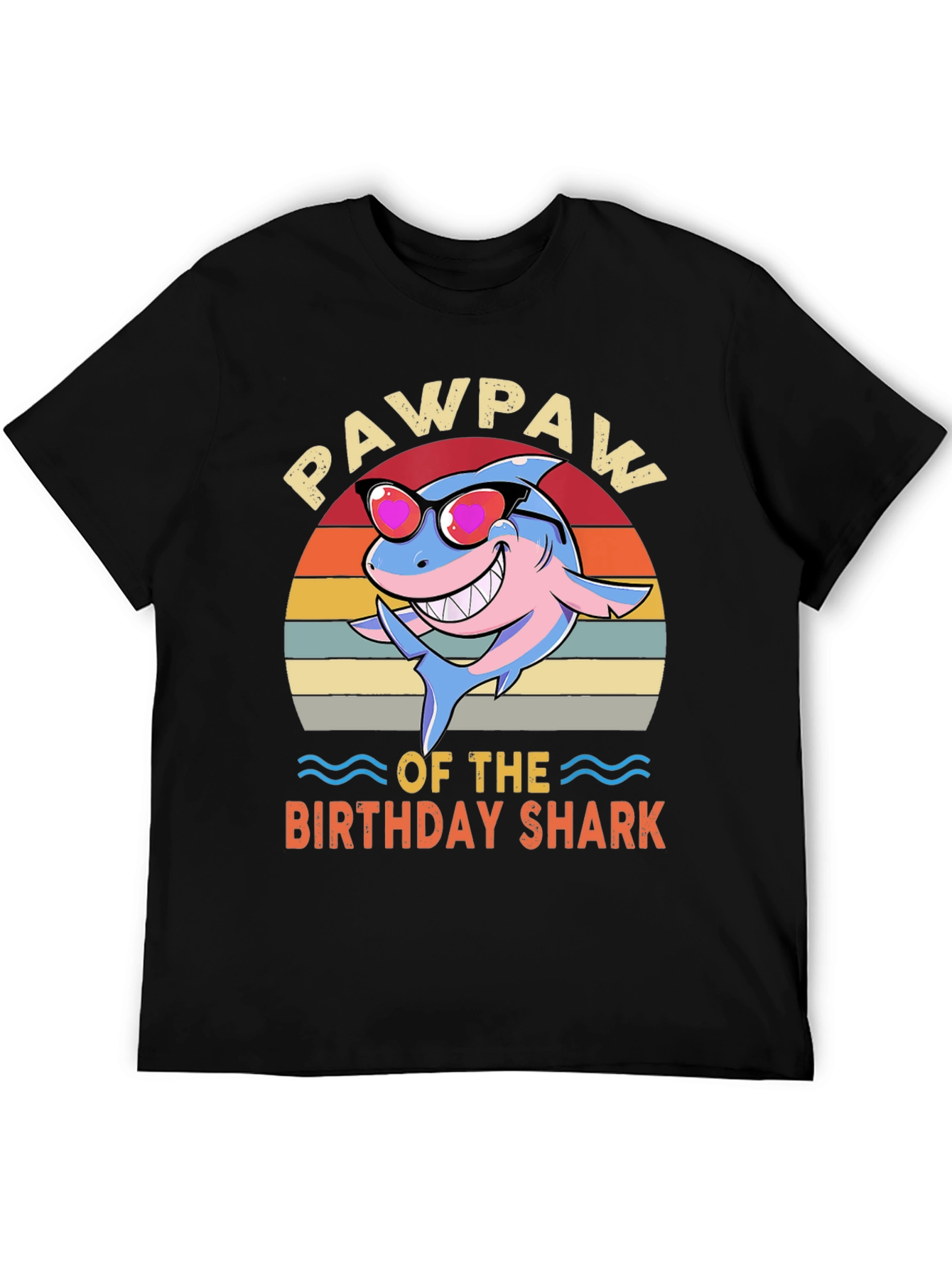 Pawpaw of the Birthday Shark Graphic Tee