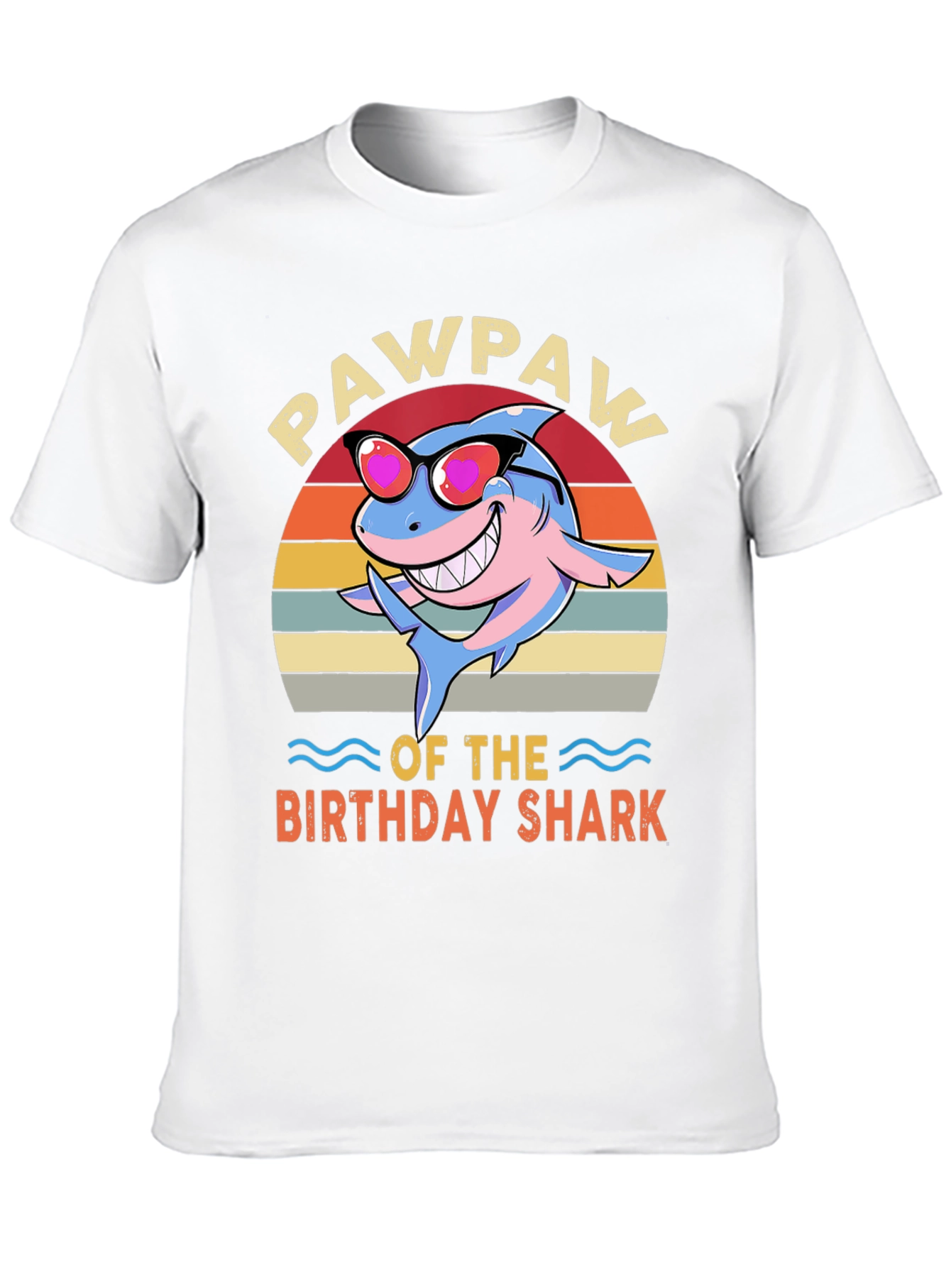 Pawpaw of the Birthday Shark Graphic Tee
