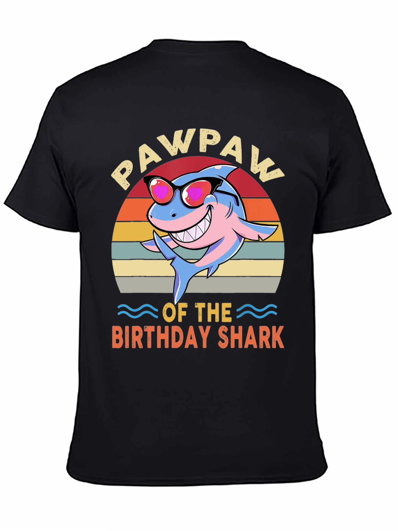 Pawpaw of the Birthday Shark Graphic Tee