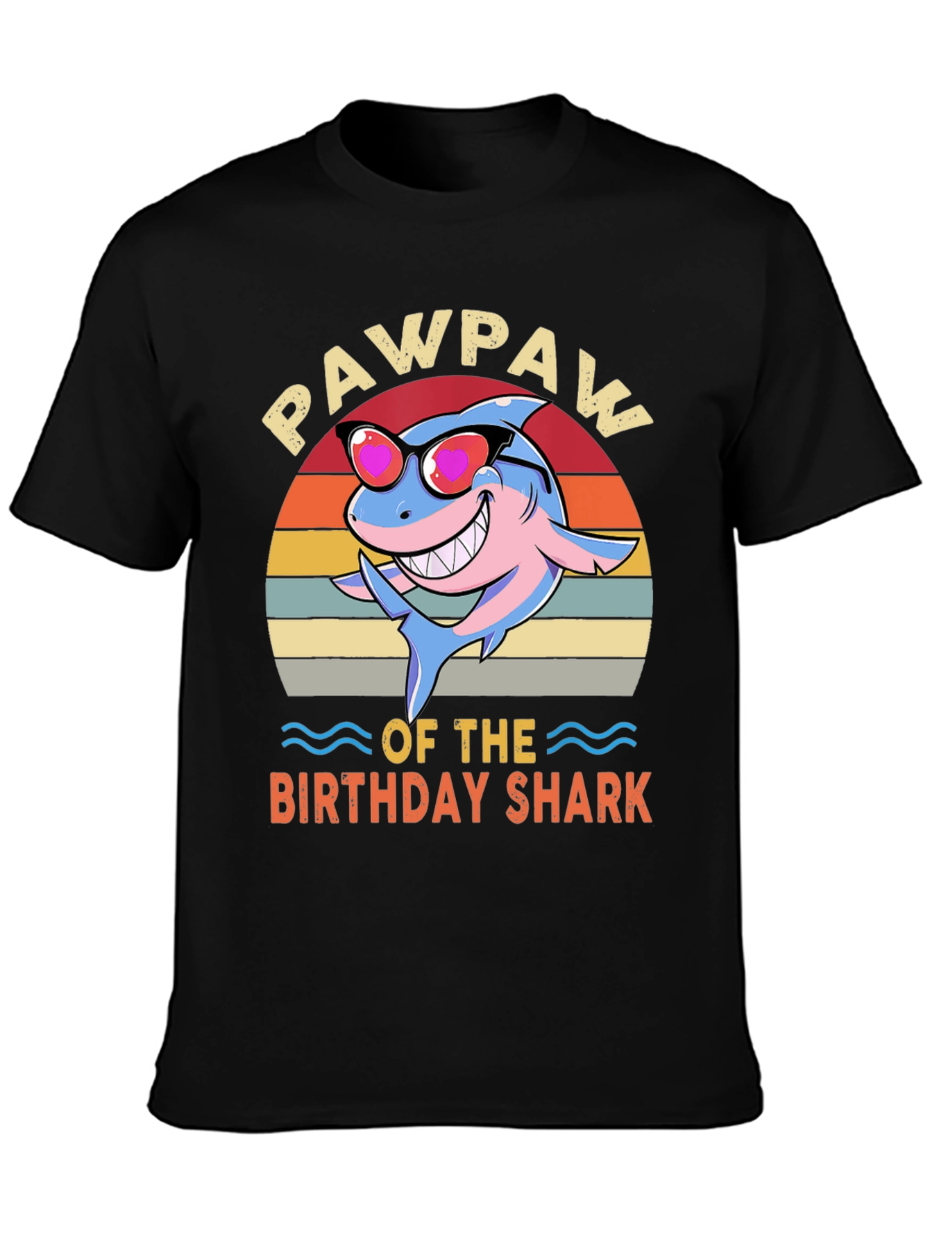 Pawpaw of the Birthday Shark Graphic Tee