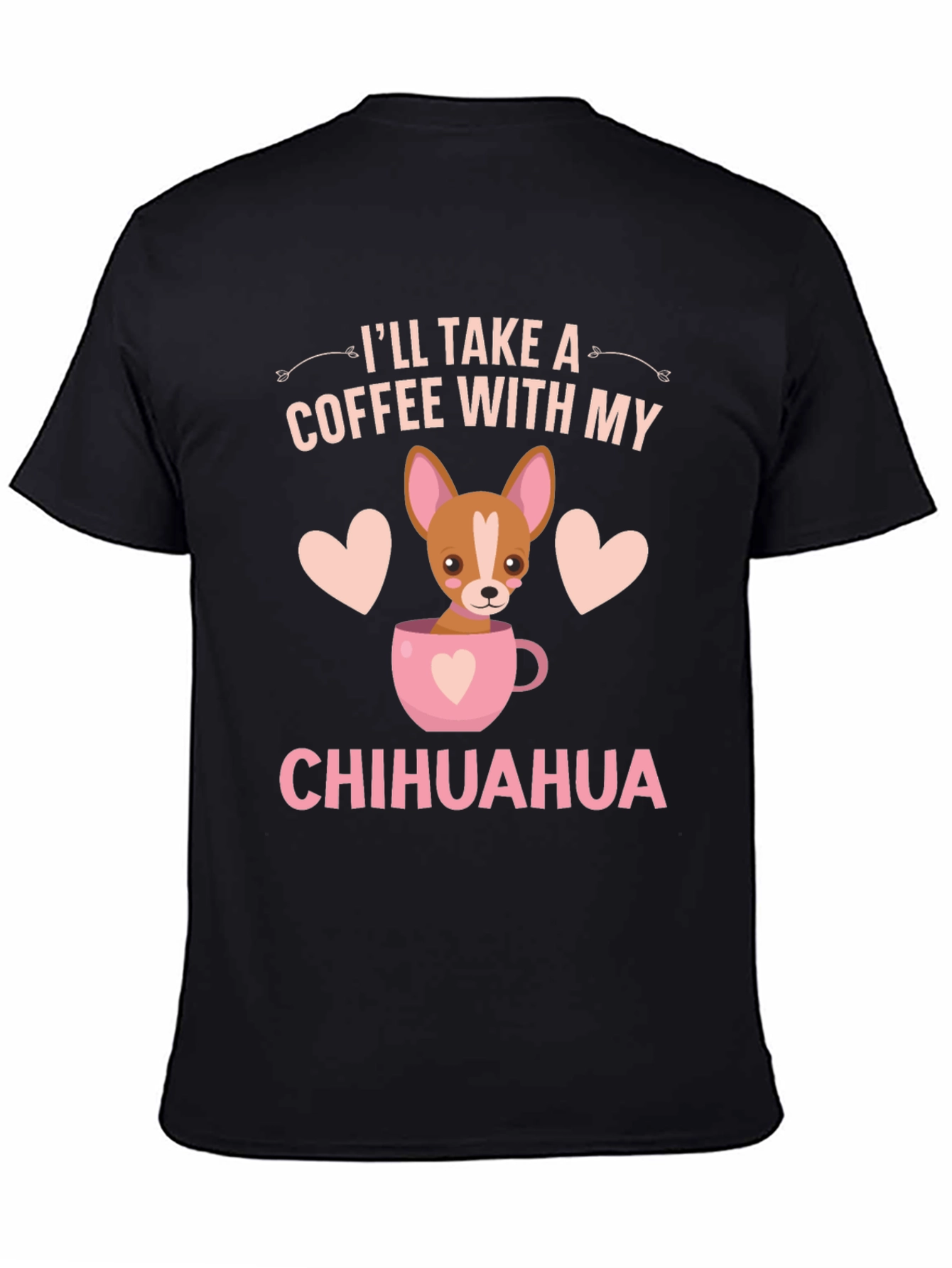 Chihuahua Coffee Lover T-Shirt – Cute Dog Lover Graphic Tee Gift
