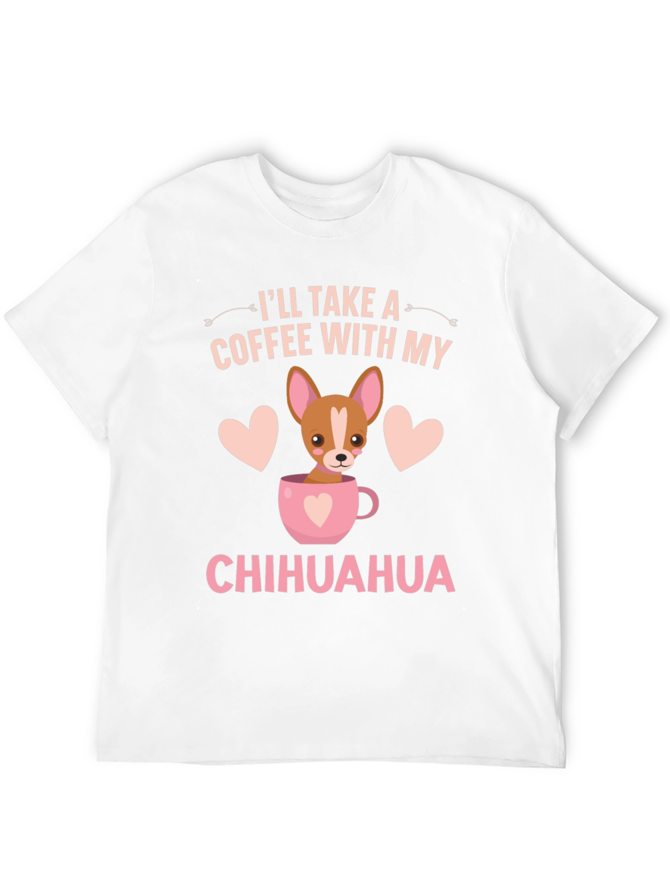 Chihuahua Coffee Lover T-Shirt – Cute Dog Lover Graphic Tee Gift