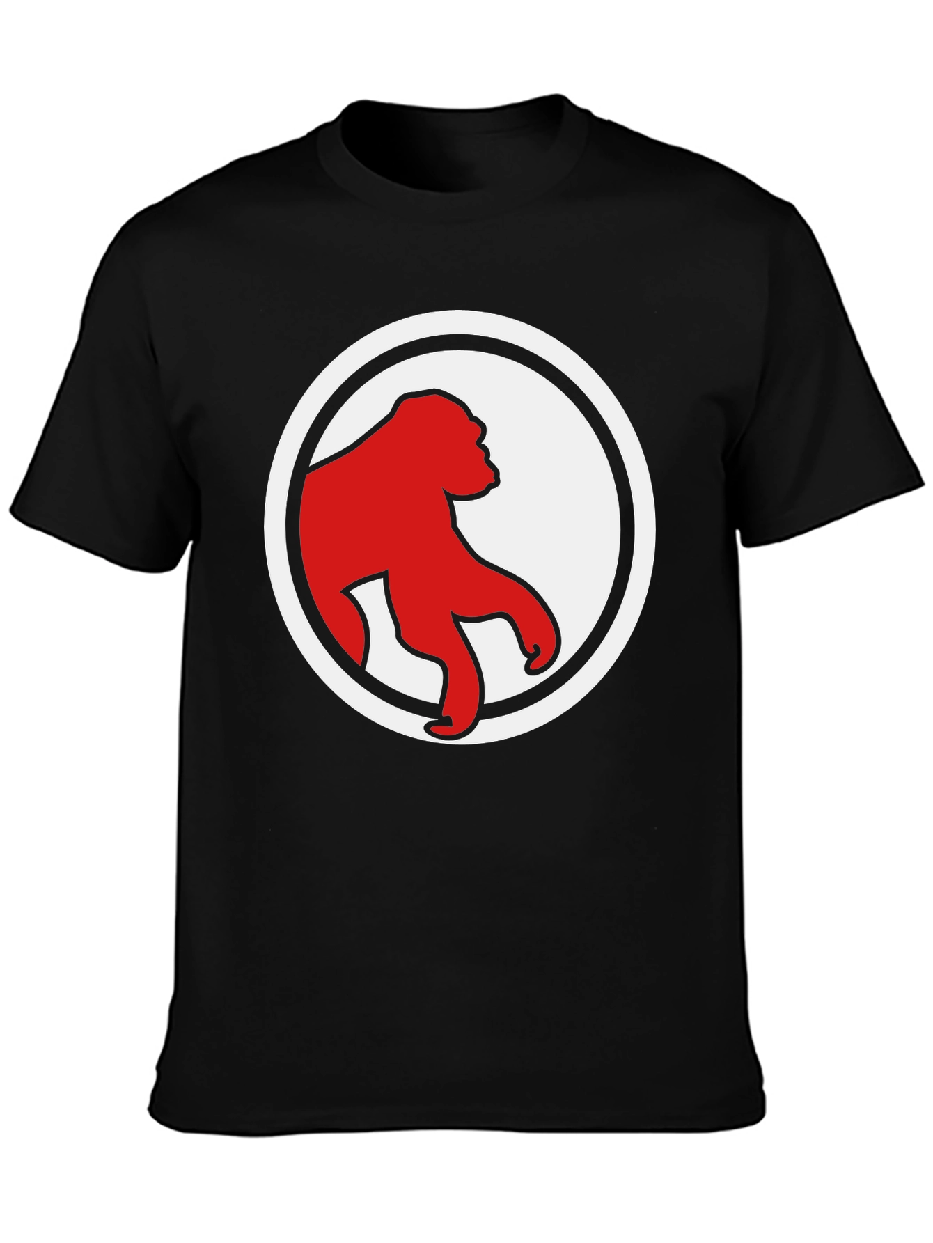 Red Ape Graphic Tee - Modern Black Shirt