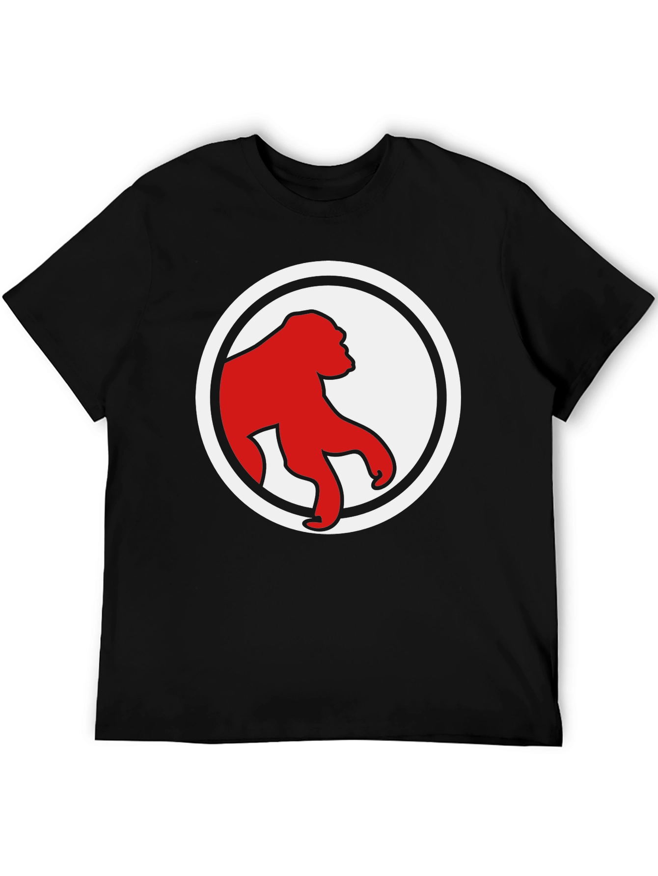 Red Ape Graphic Tee - Modern Black Shirt