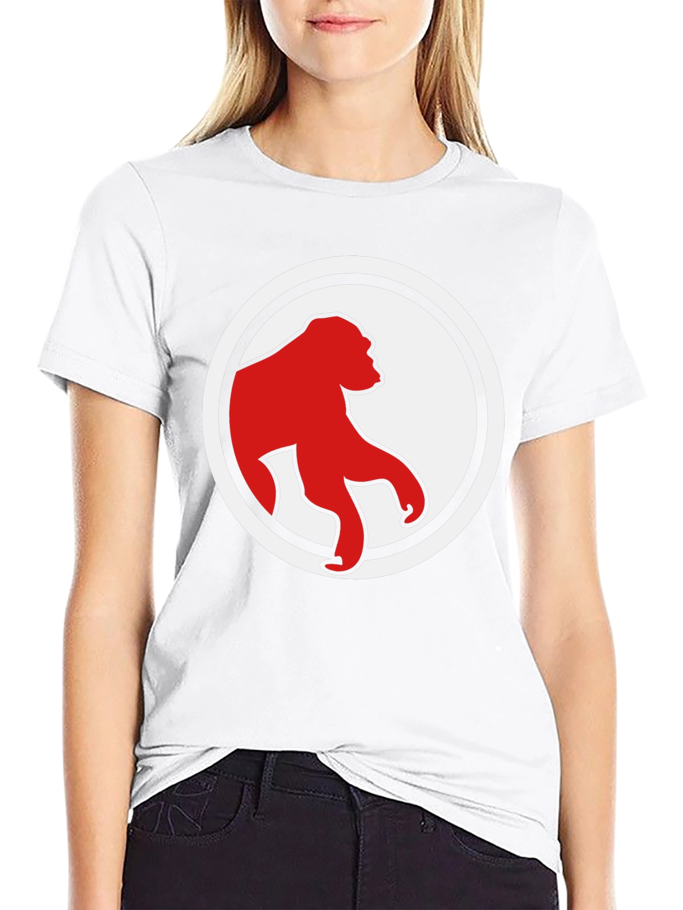 Red Ape Graphic Tee - Modern Black Shirt