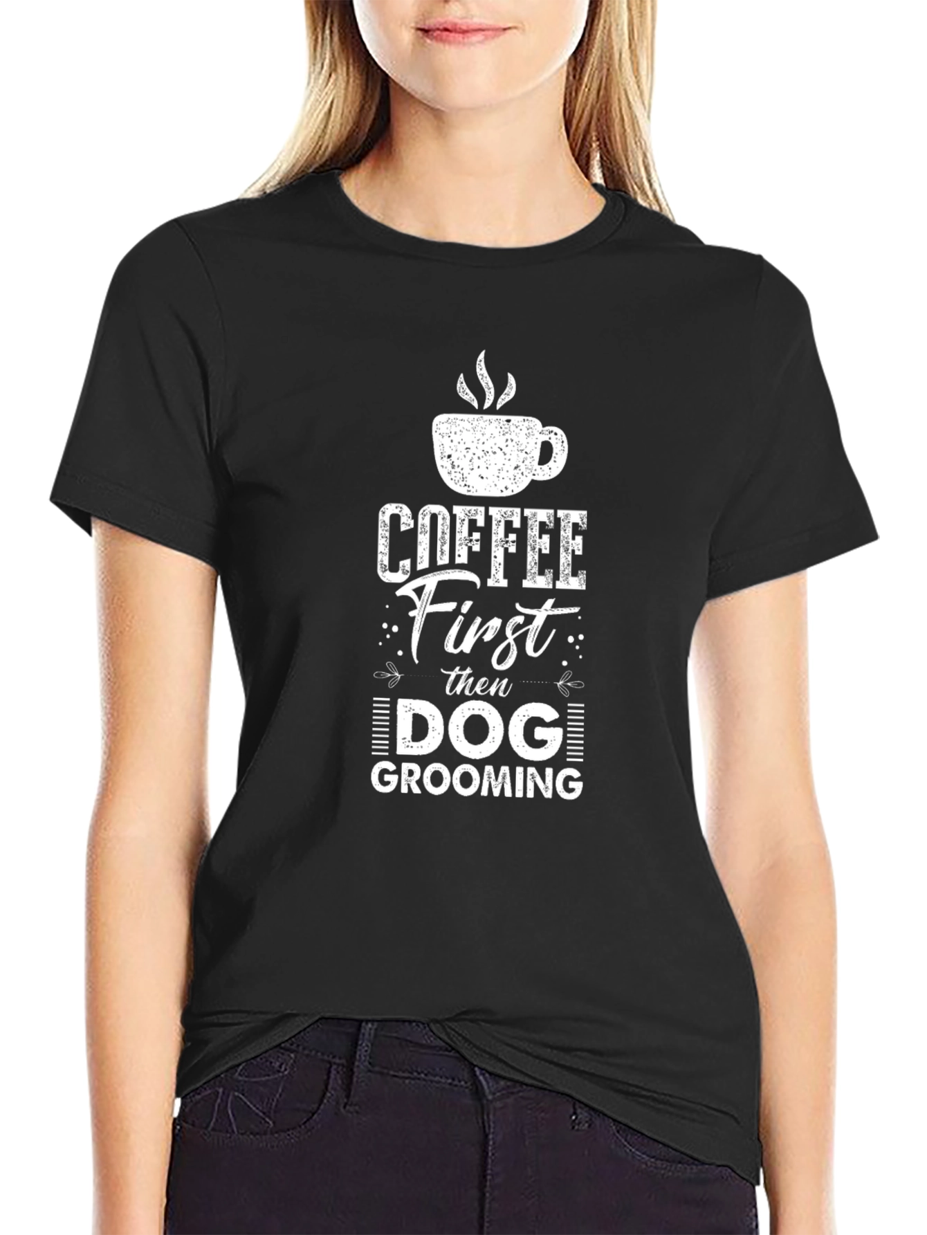 Coffee First Dog Grooming T-Shirt