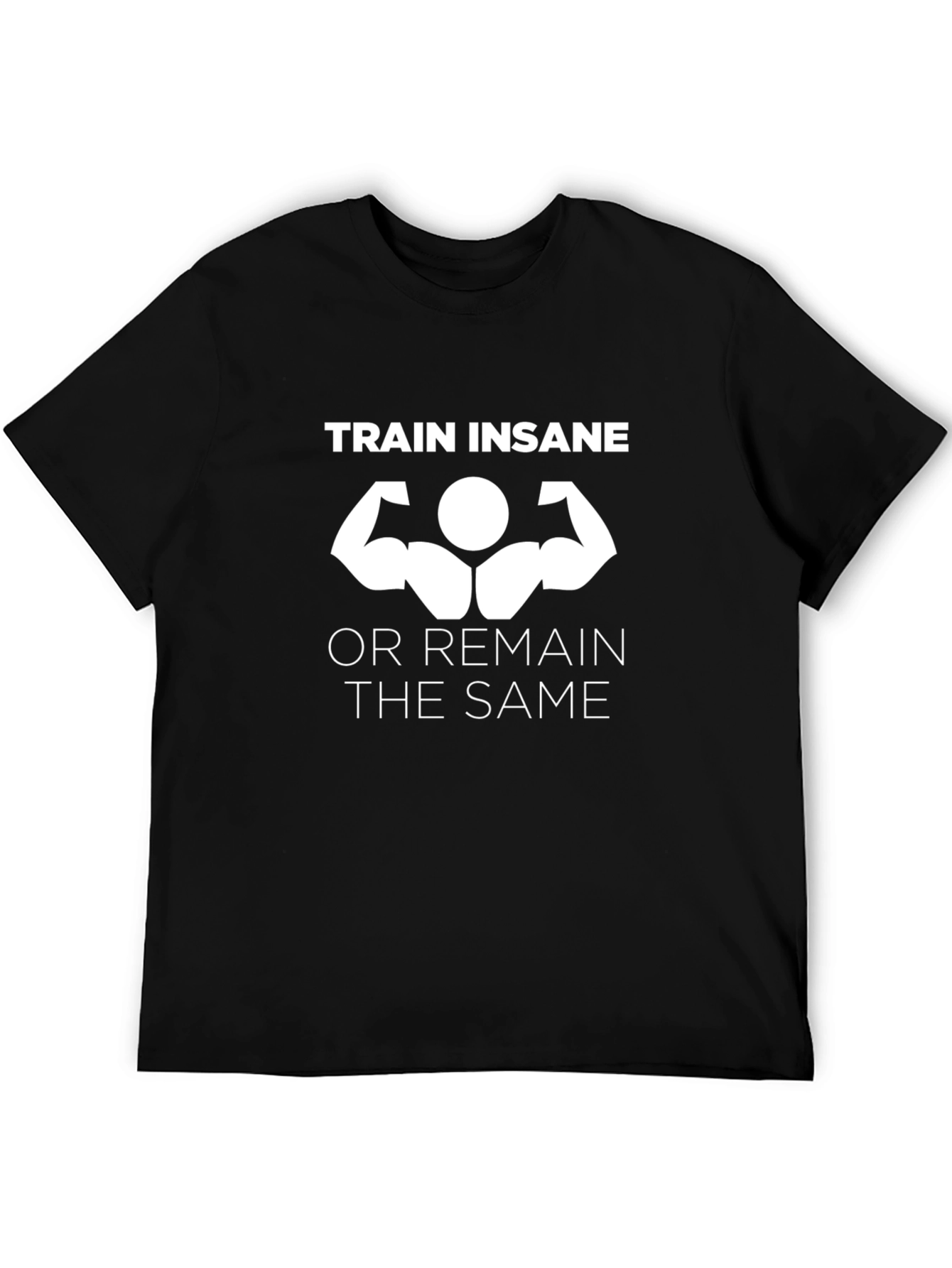Train Insane Black Graphic Tee for Fitness Lovers