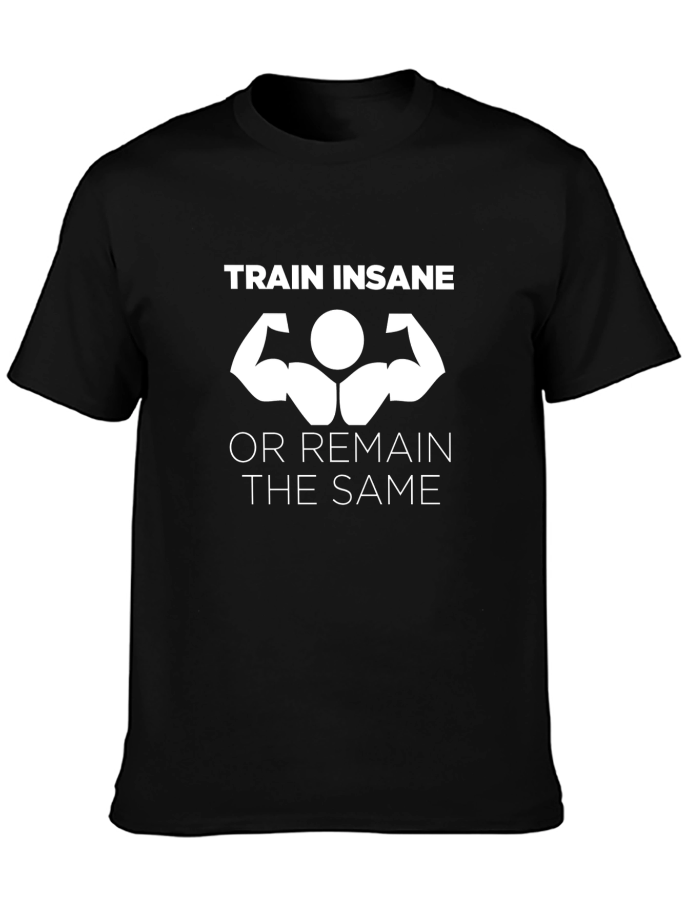 Train Insane Black Graphic Tee for Fitness Lovers
