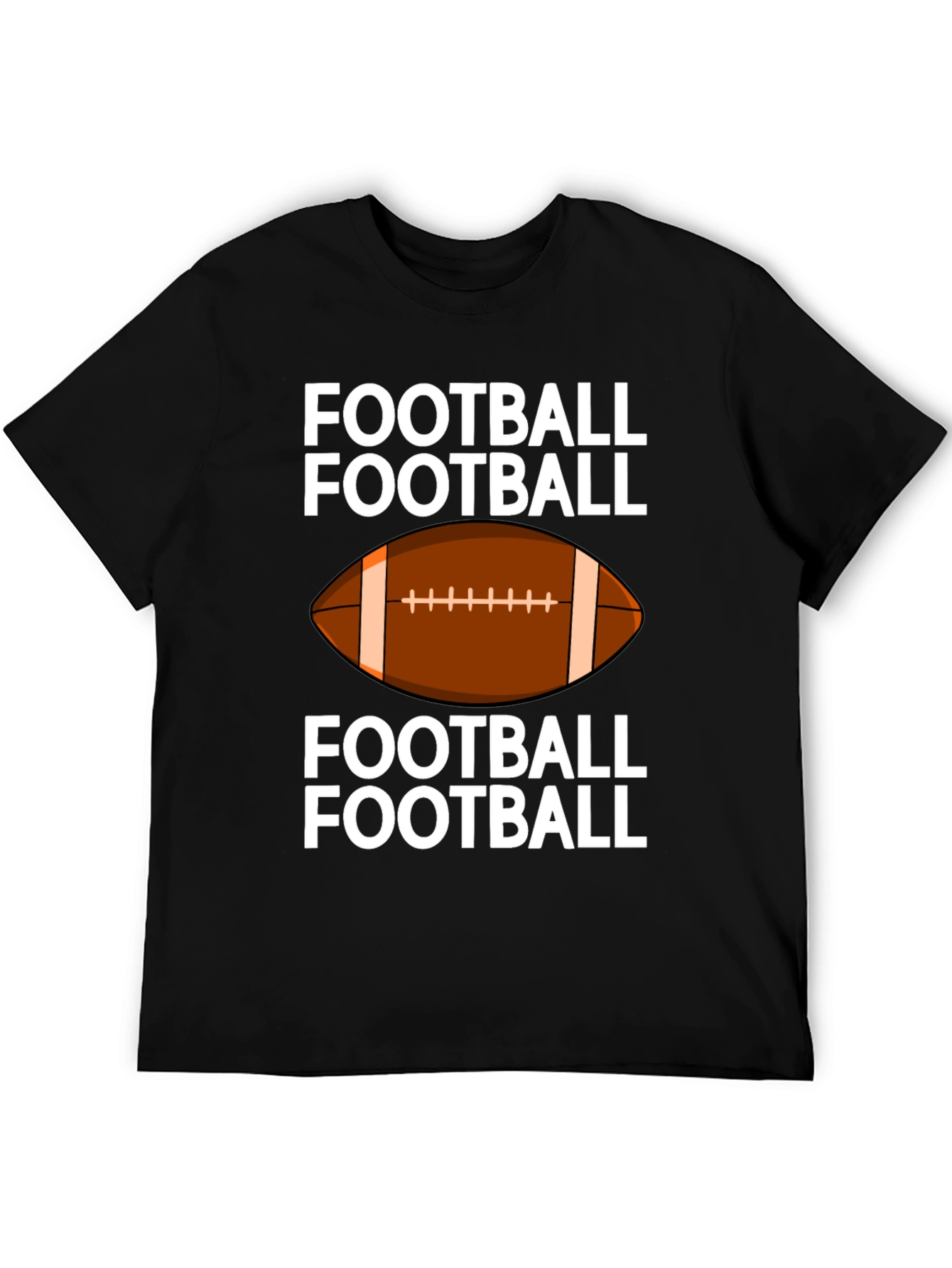 Football Graphic T-Shirt - Black Tee