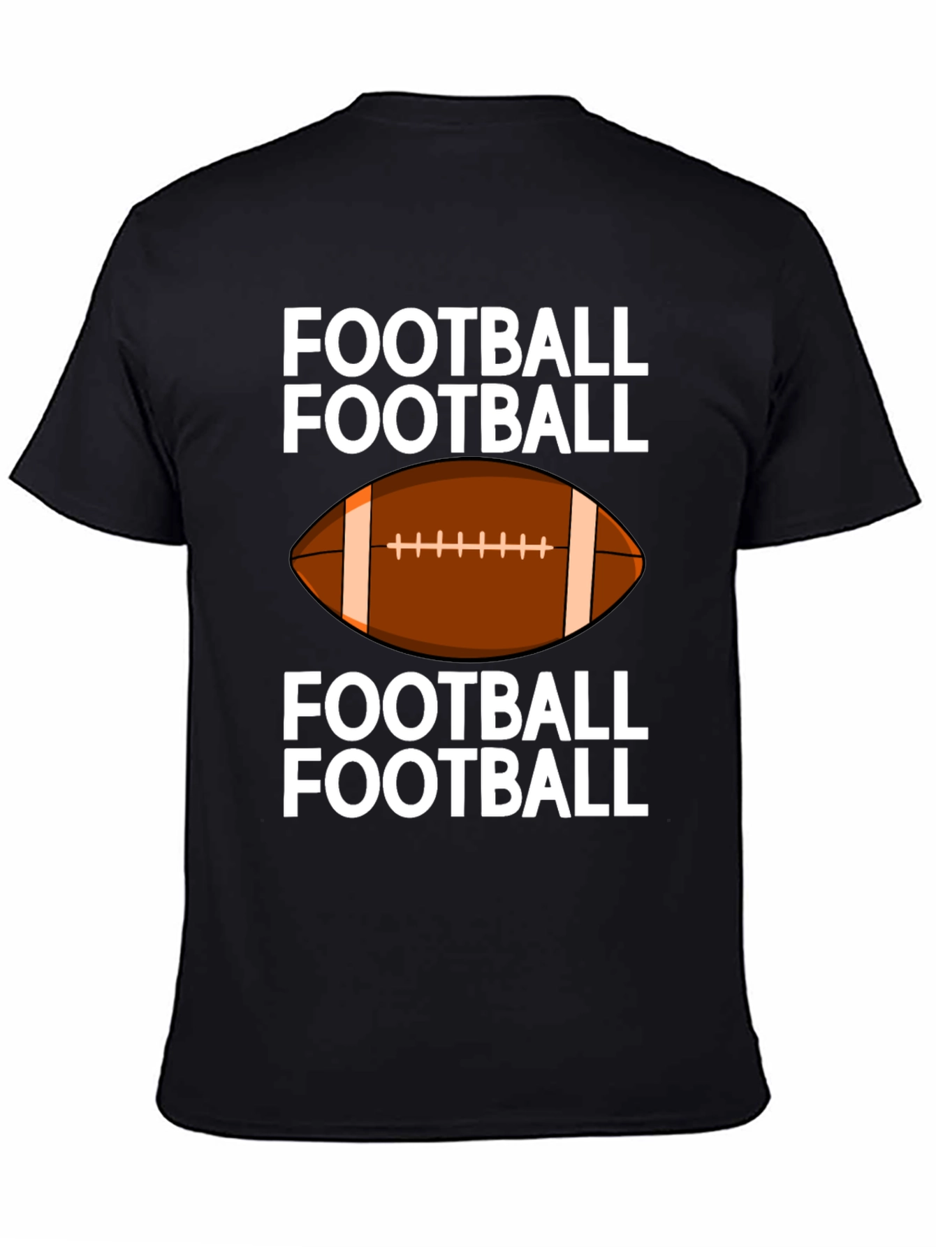 Football Graphic T-Shirt - Black Tee